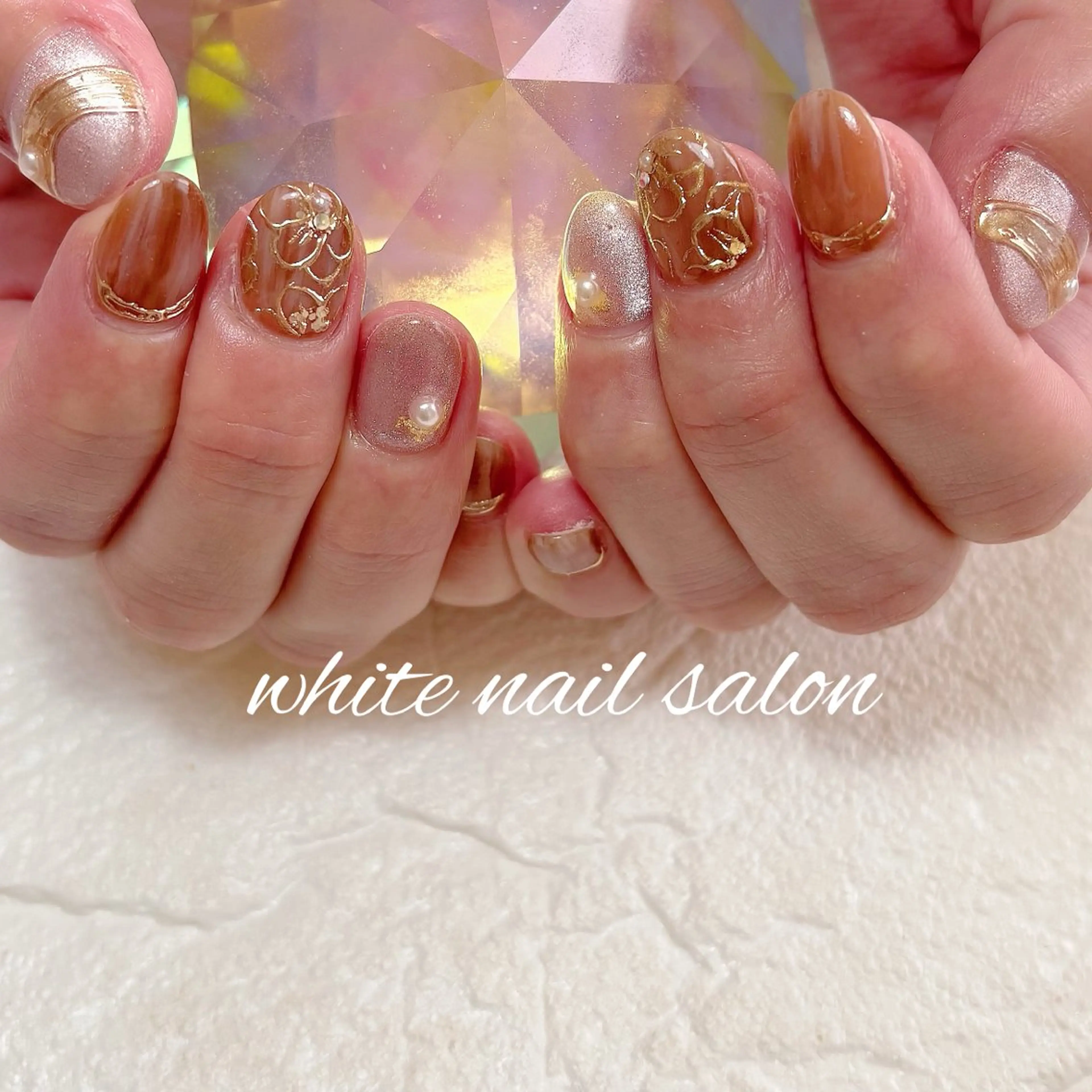 ネイル フットネイル ラメ(グリッター) ハンドネイル white nail salonのネイルデザイン