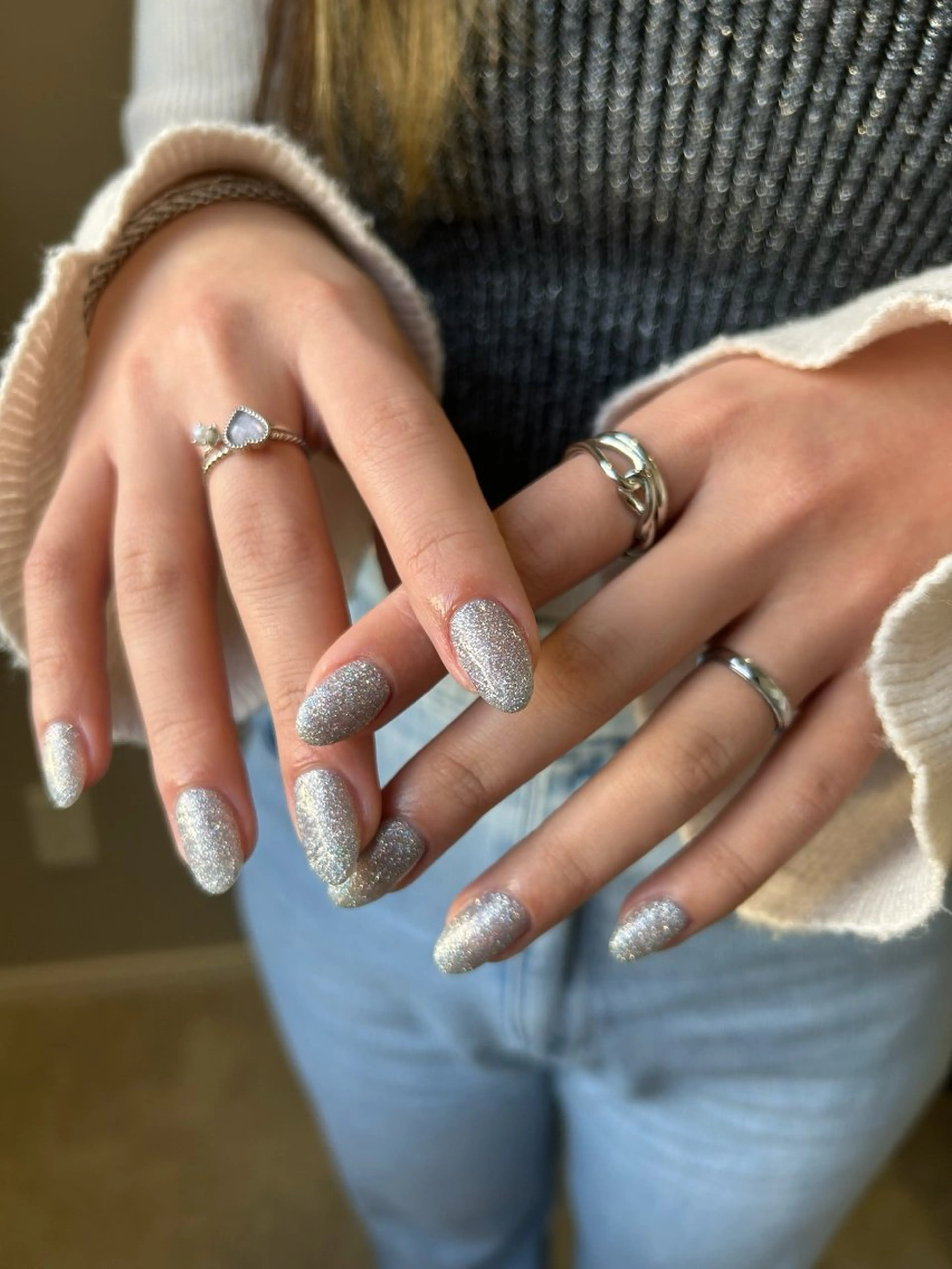 ネイル ラメ(グリッター) ワンカラーネイル 山本 彩加のネイルデザイン