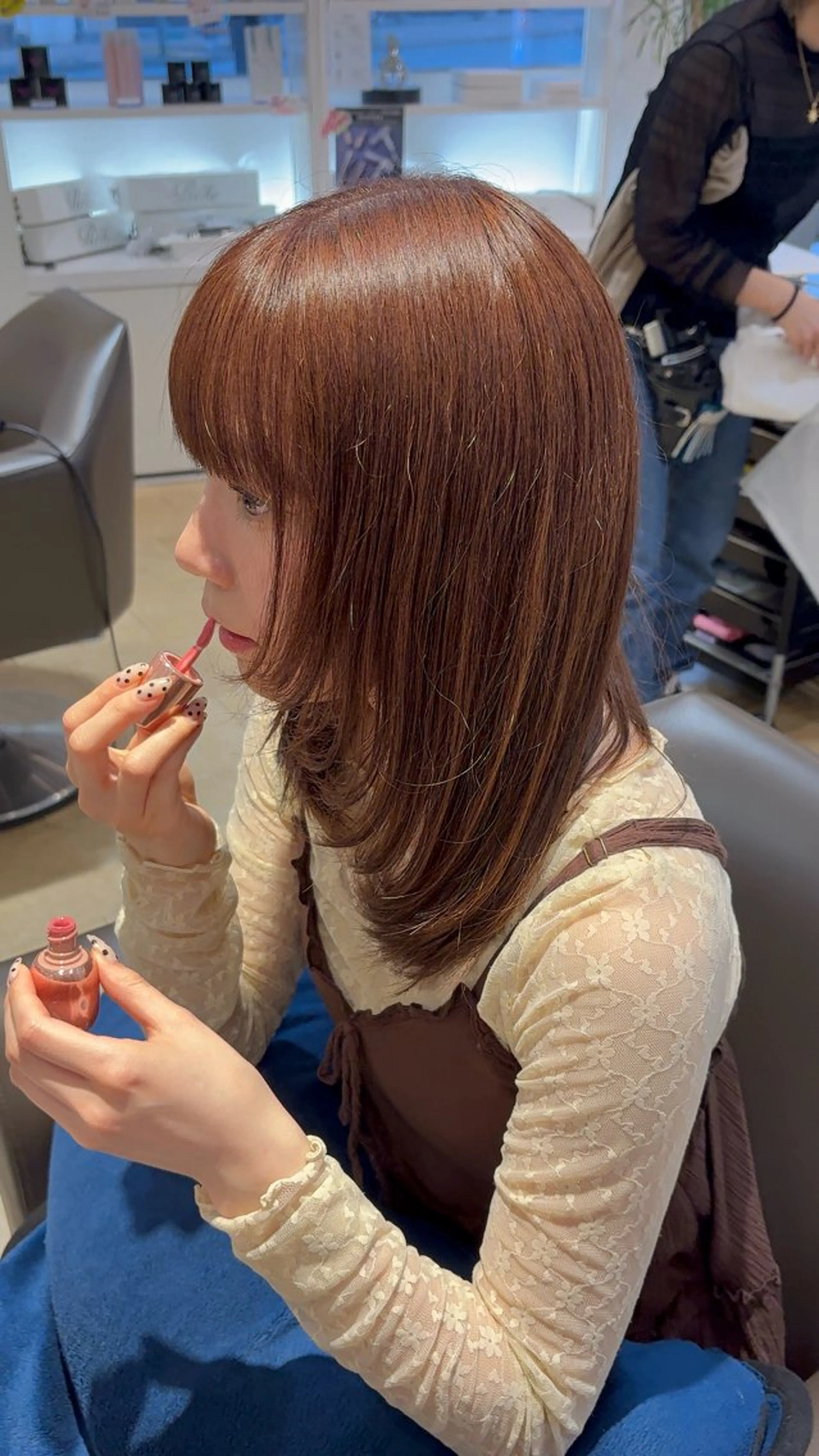 ミディアム カラー あいり 福岡美容師のヘアスタイル