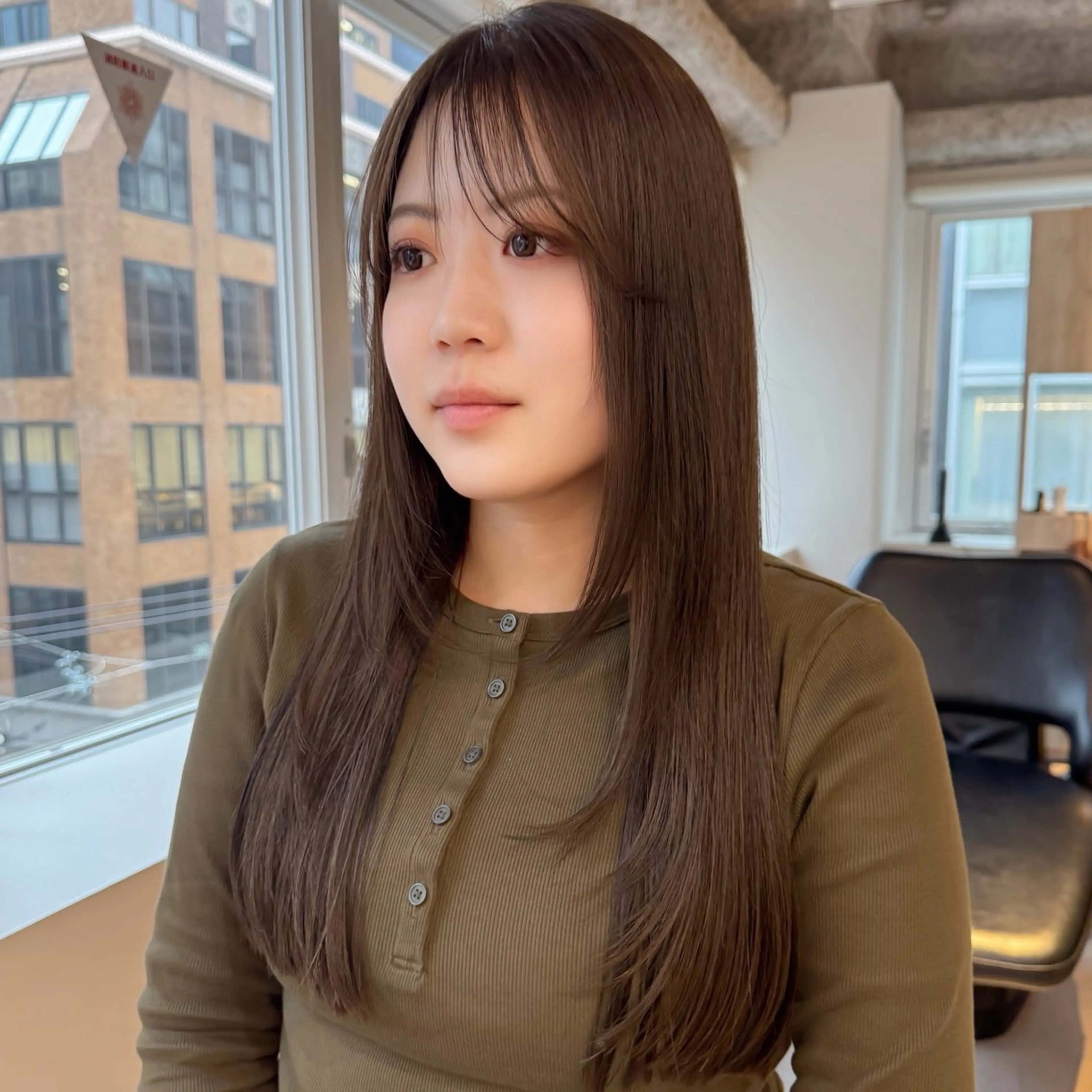 ロング カット ヘアカラー MASHUchayamachi所属・まほ／レイヤーカット /透明感カラーのヘアスタイル