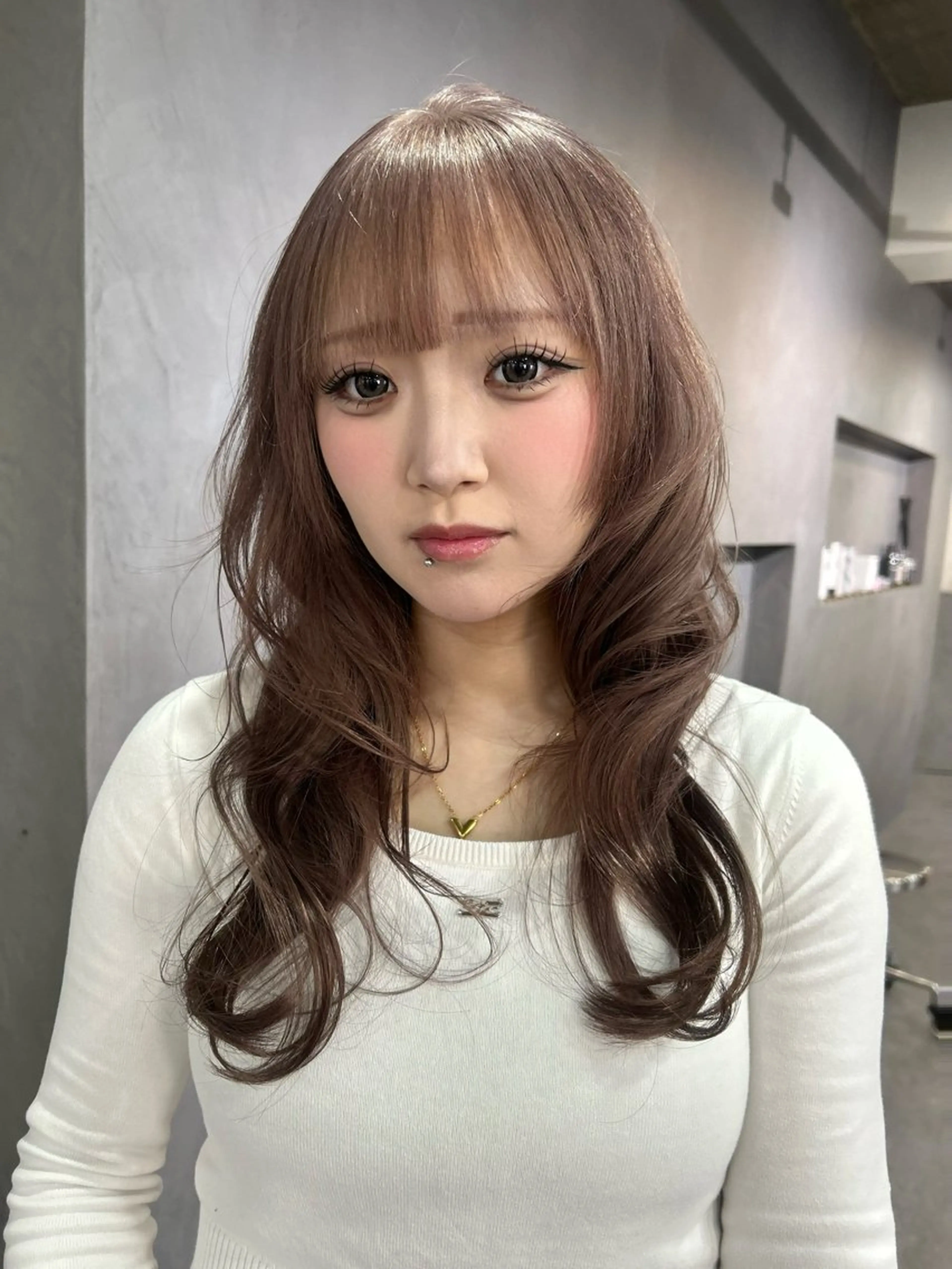 セミロング 【色落ちまで可愛い】 mao🐩💜のヘアスタイル