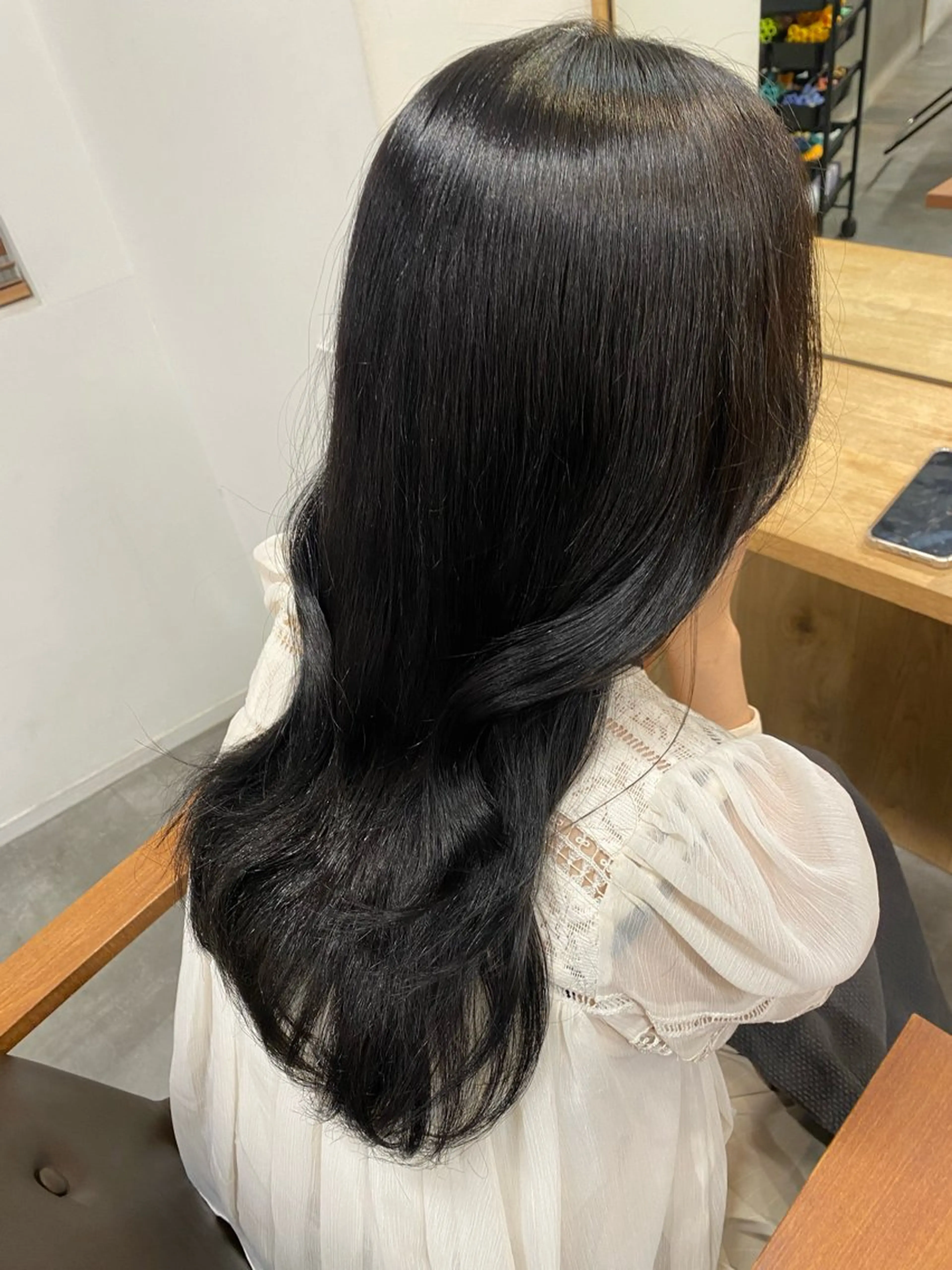 ロング カラー 黒髪 ブルーカラー ブルーブラック 透明感カラー hair&culturegallery moloco所属・RISA🩰ボブ/ レイヤー/ショート✨のヘアスタイル