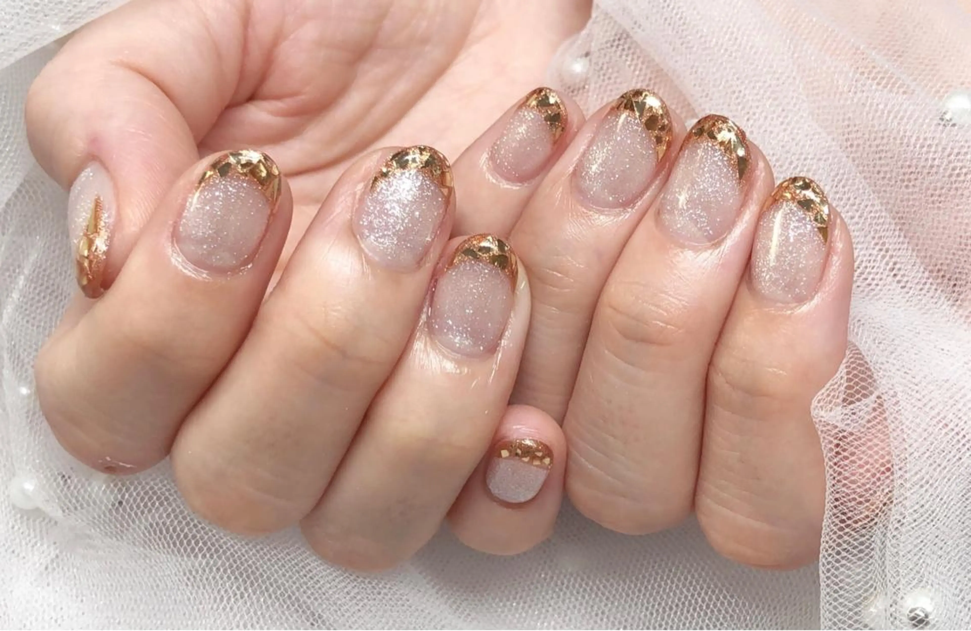 ネイル ハンドネイル ハンドケア ハク キのネイルデザイン