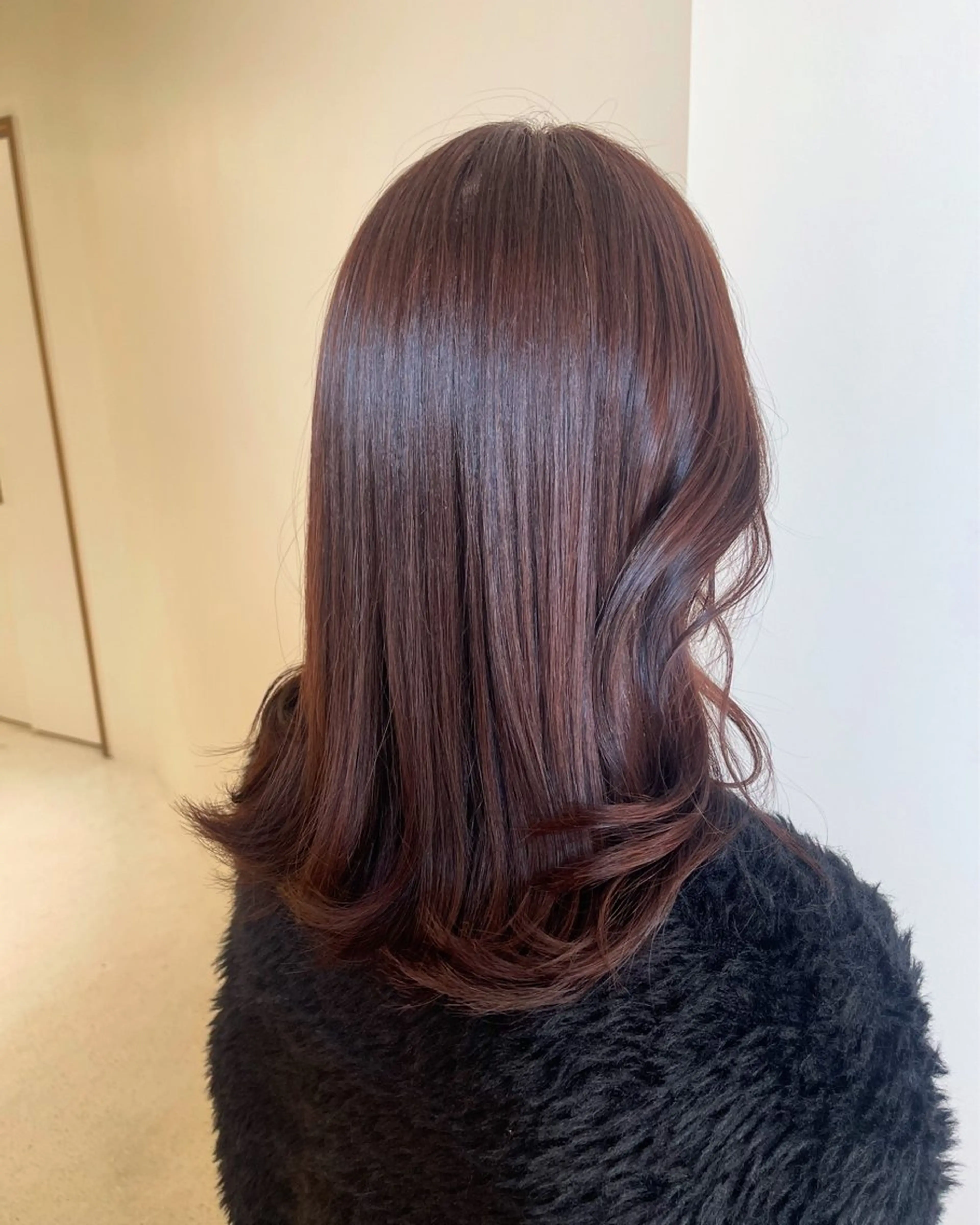 セミロング ヘアカラー トリートメント 蜂須賀🐝縮毛矯正 ストレートパーマのヘアスタイル