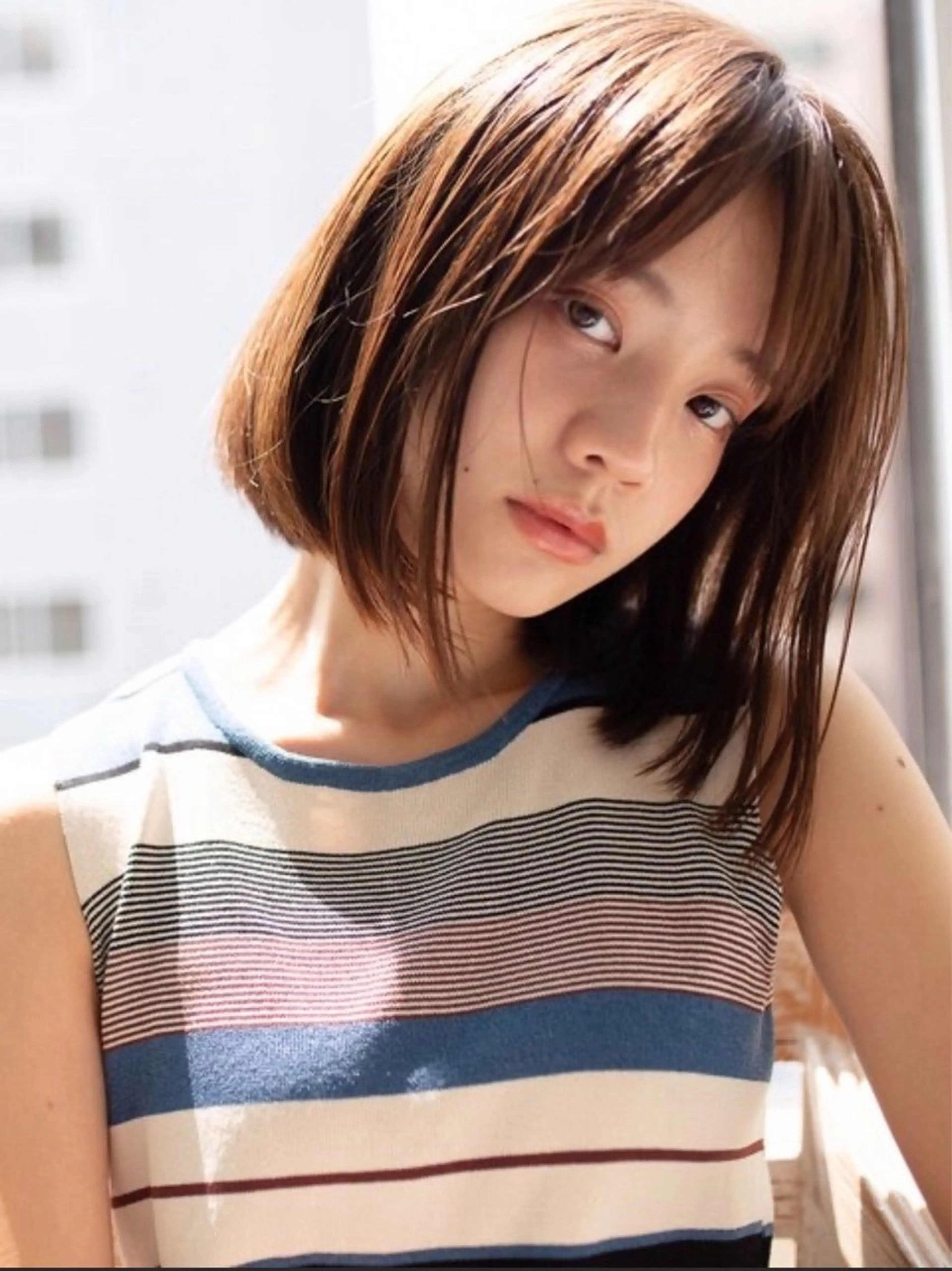 ミディアム カラー 本多 光樹のヘアスタイル