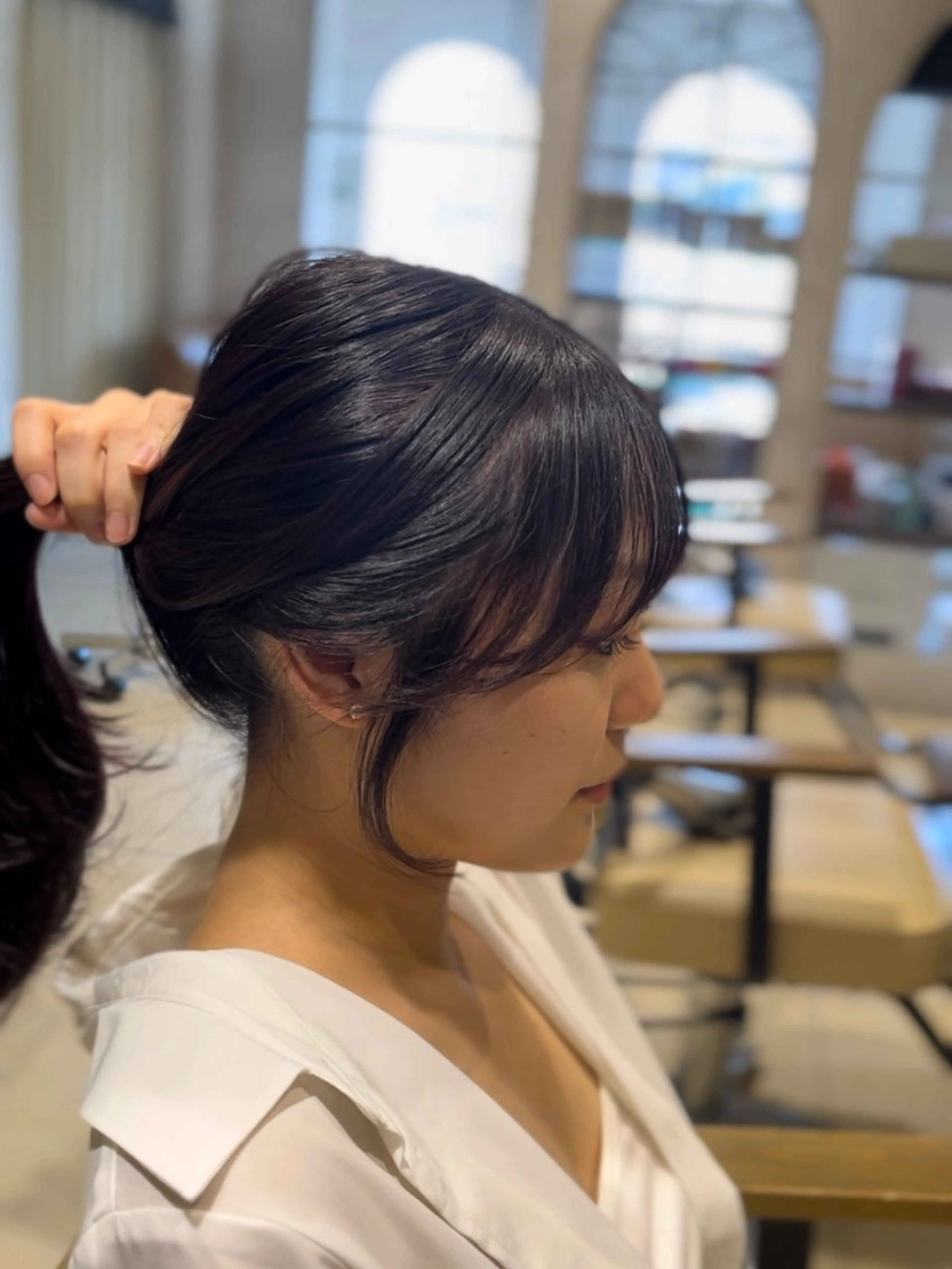 セミロング カラー 高槻No.1🇰🇷 韓国ヘア　橋口陽太のヘアスタイル