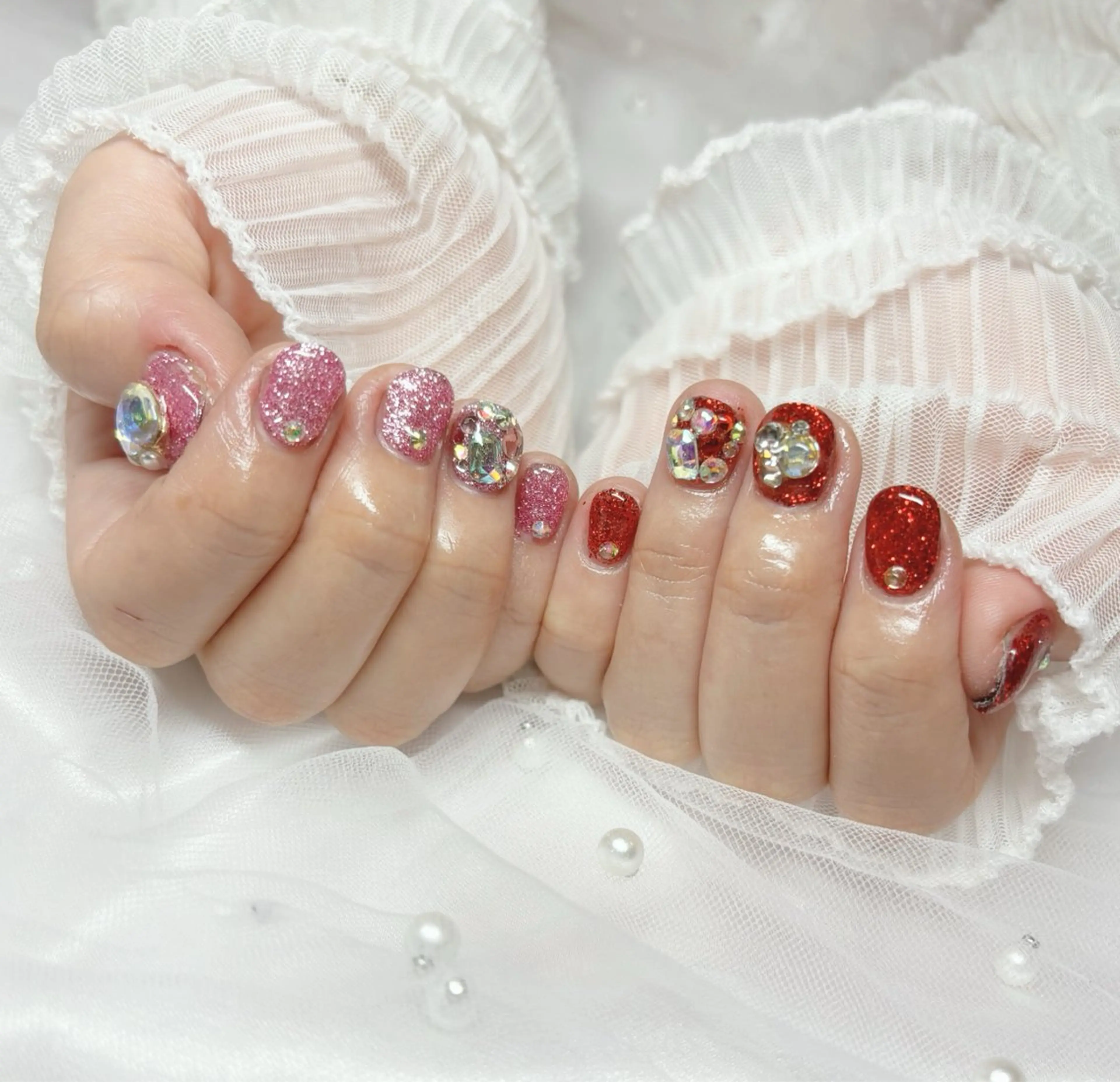 ネイル キラキラネイル ハンドネイル Nail Salon macherieのネイルデザイン