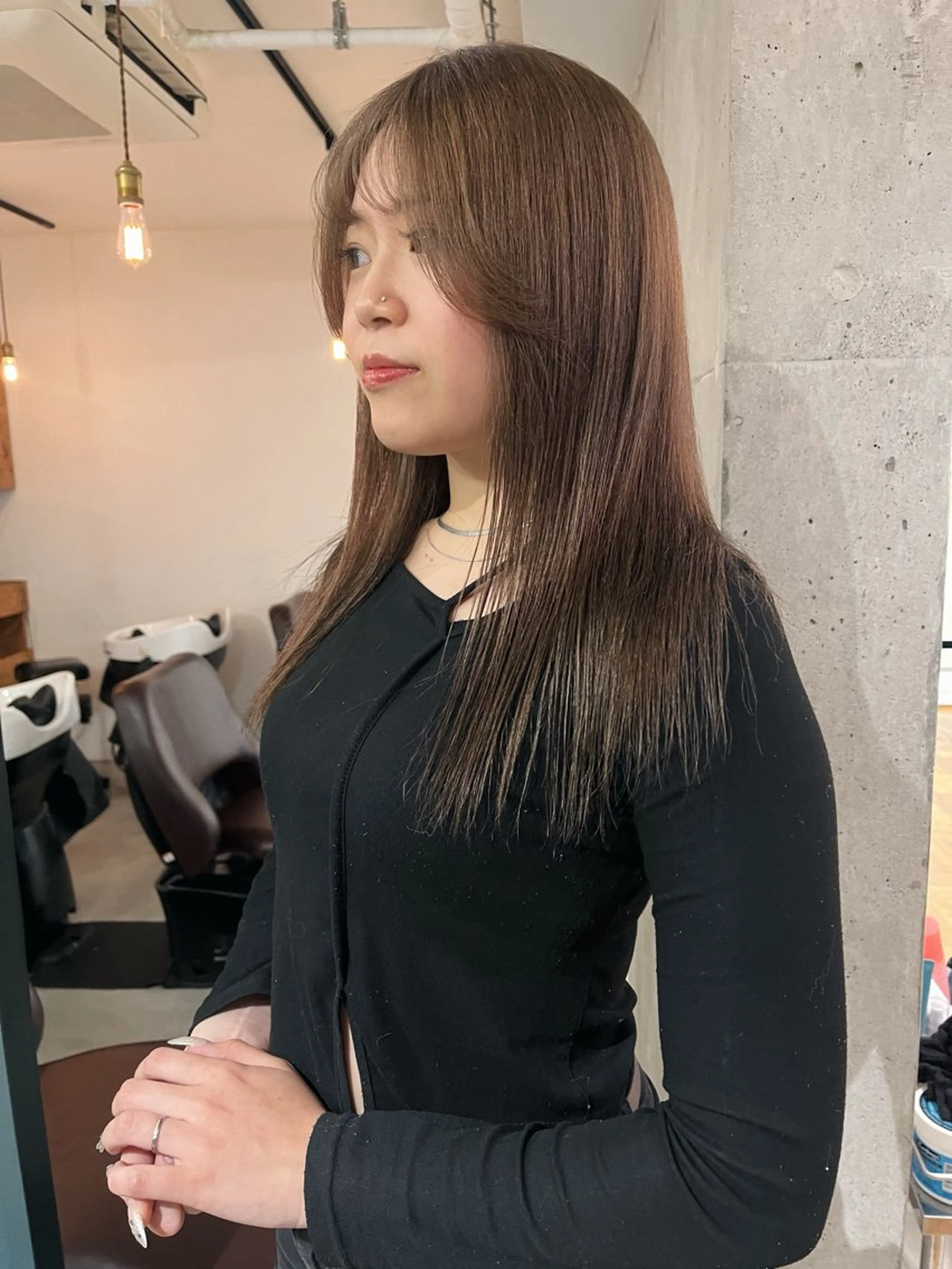 セミロング カラー 暖色/パーマ 🌼クニトウメイのヘアスタイル