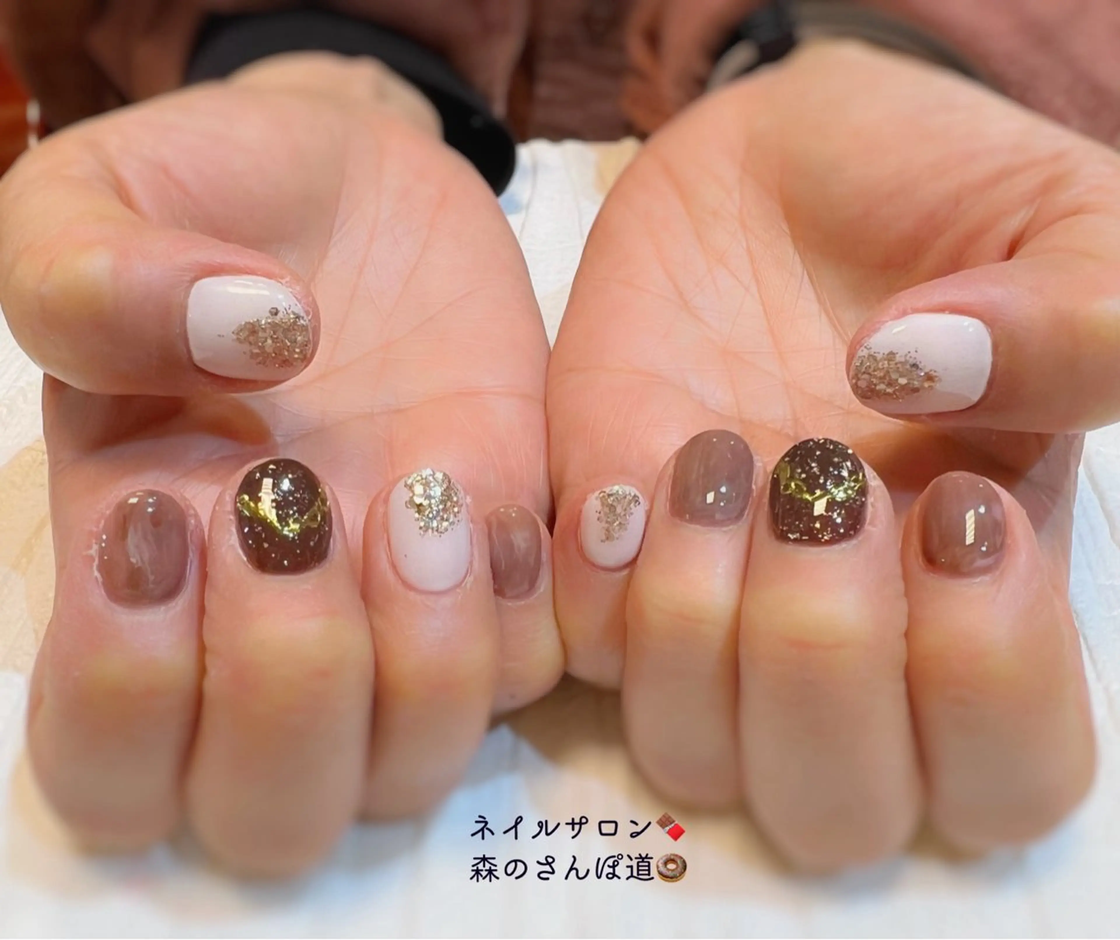 ネイル ハンドネイル 森のさんぽ道所属・ショートネイル 森のさんぽ道のネイルデザイン