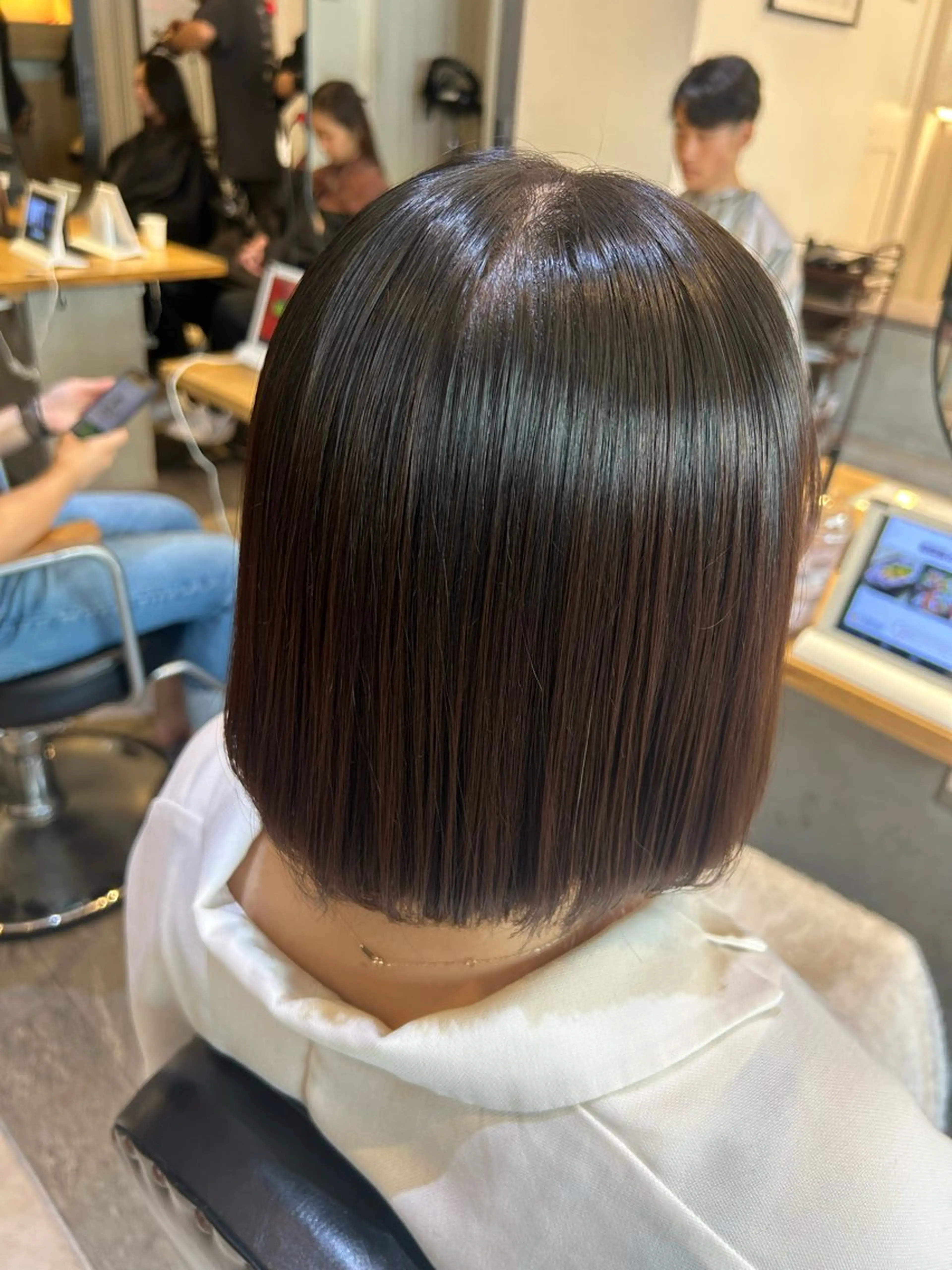 ミディアム 縮毛矯正 サラツヤ縮毛 矯正✨meguのヘアスタイル