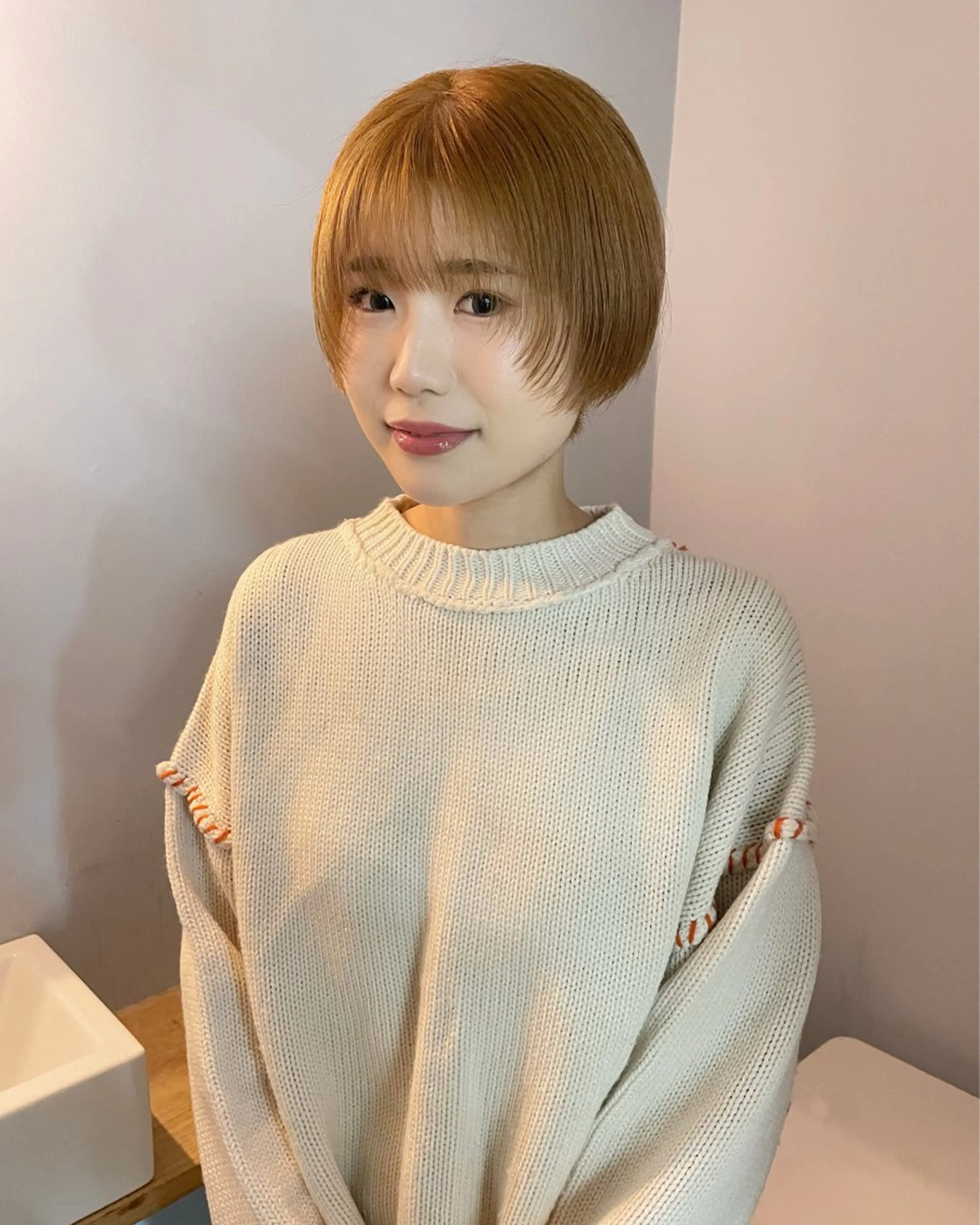 ショート カラー ヘアカラー カットモデル/ ハイトーン/ゆうあのヘアスタイル