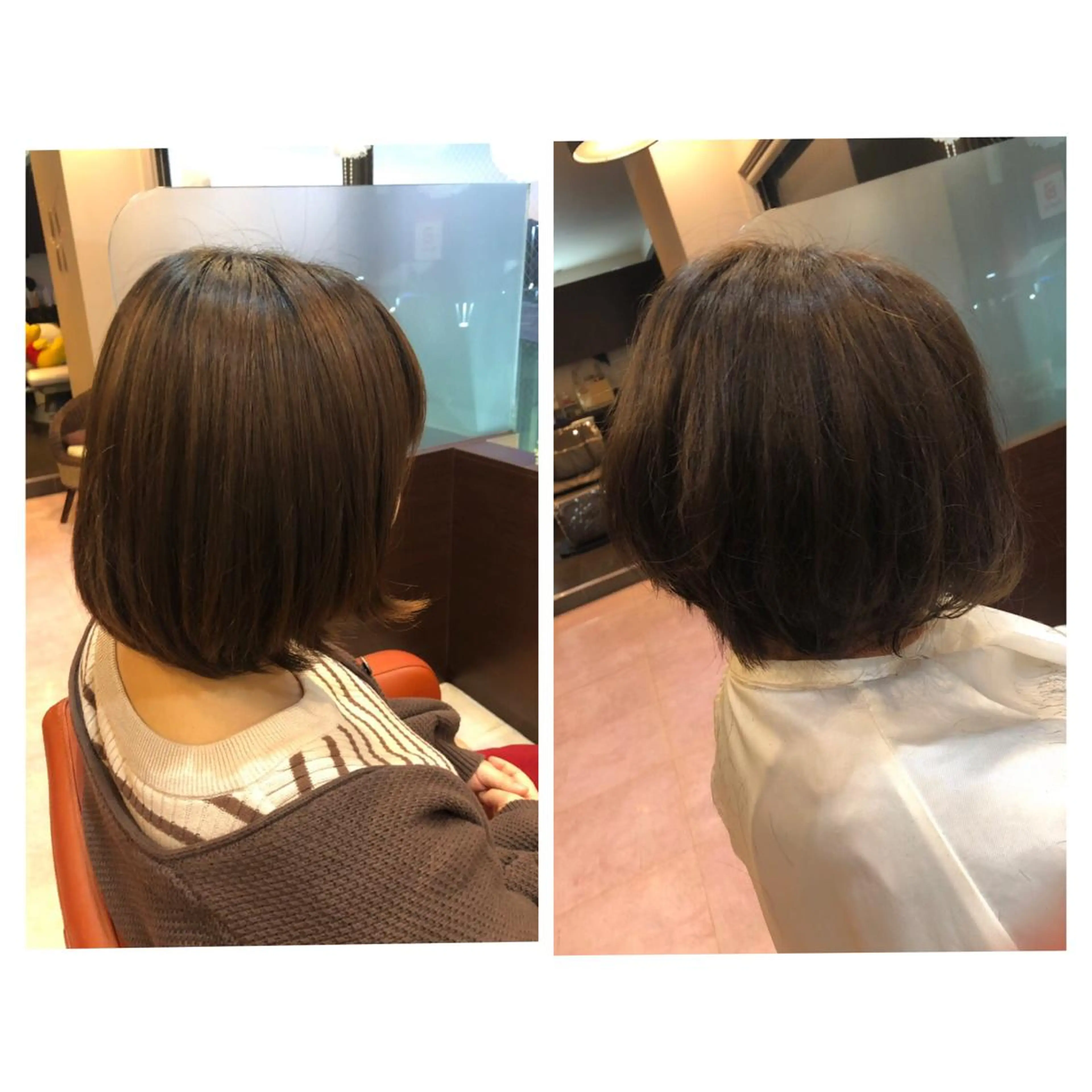 ショート ボブ トリートメント カット ヘアカラー トリートメント やまぐち まりんのヘアスタイル