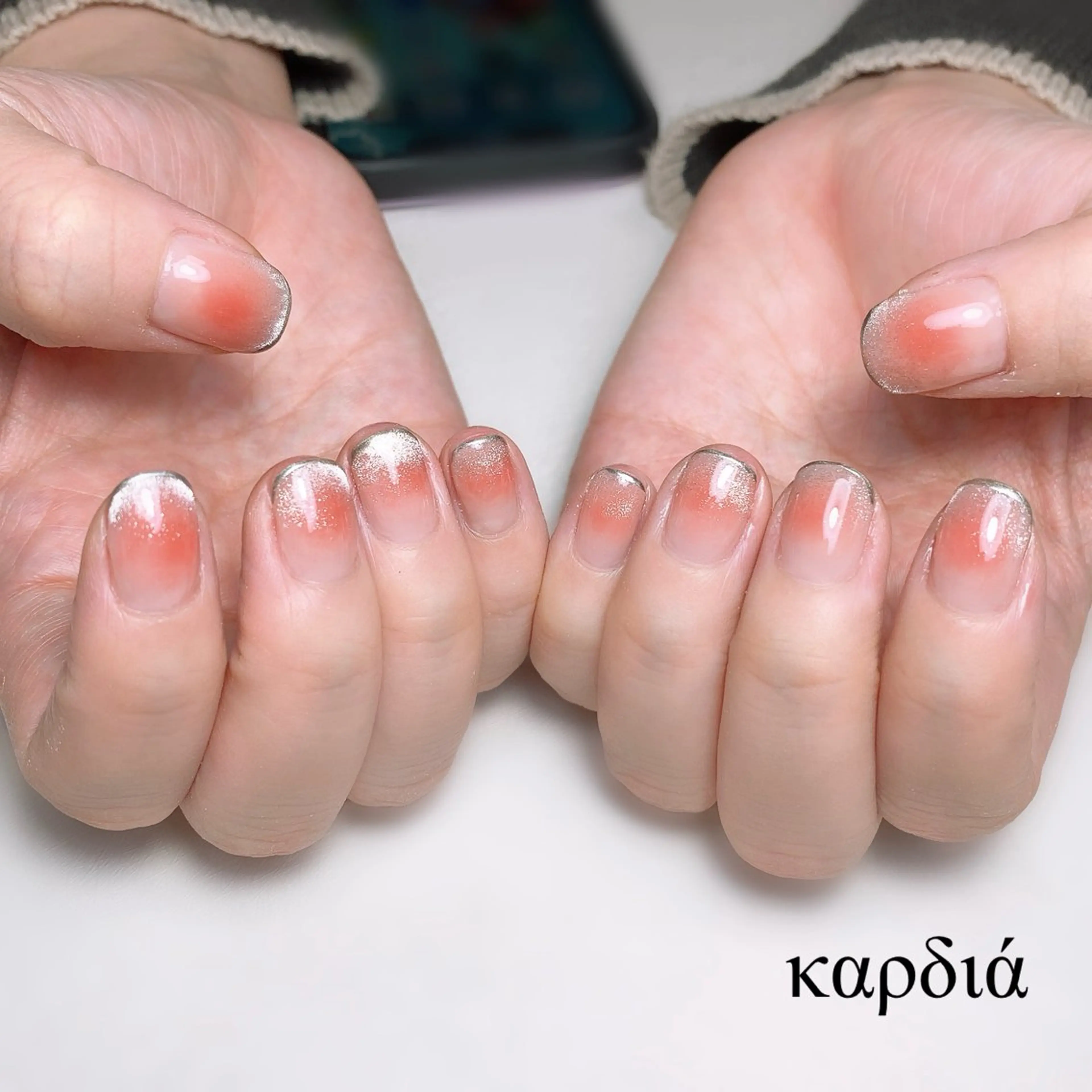 ネイル ハンドネイル καρδιά -ｶﾙﾃﾞｨｱ-のネイルデザイン