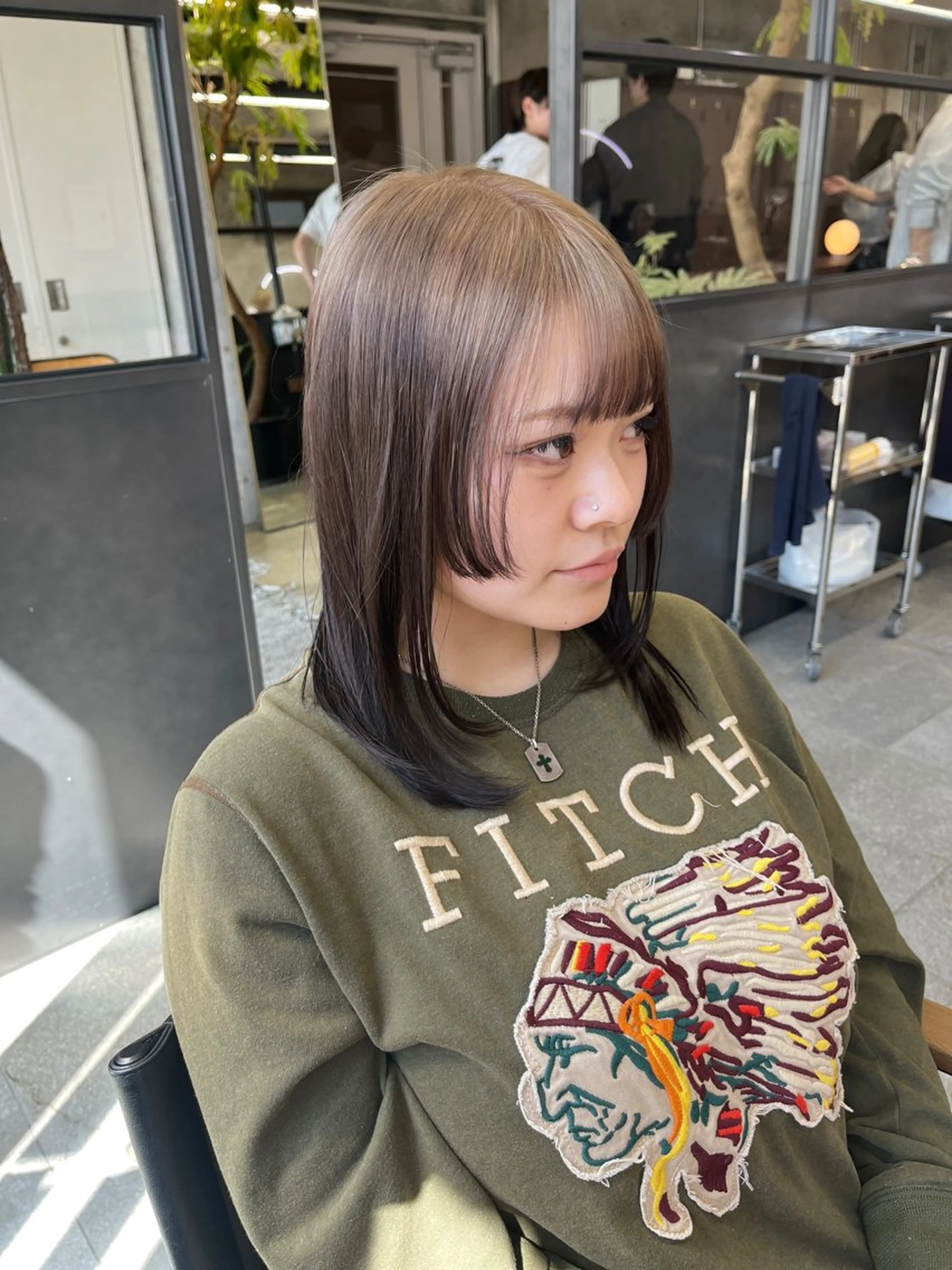 セミロング カット ヘアカラー benji所属・名駅/ブリーチカラー /レイヤー/髪質改善のヘアスタイル