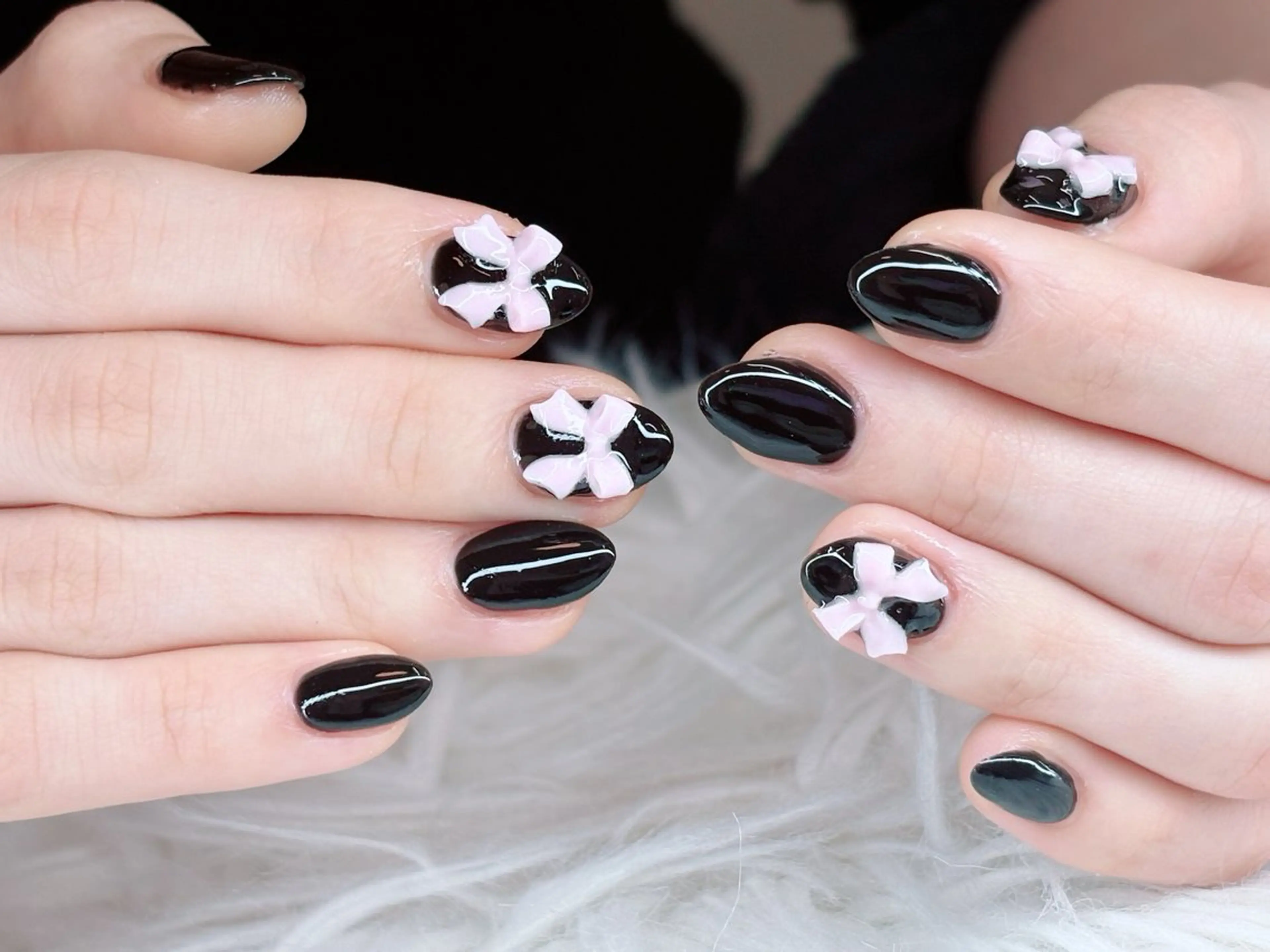 ネイル オーロラネイル ブルー チークネイル フットネイル フレンチネイル NAILS168 大家店のネイルデザイン