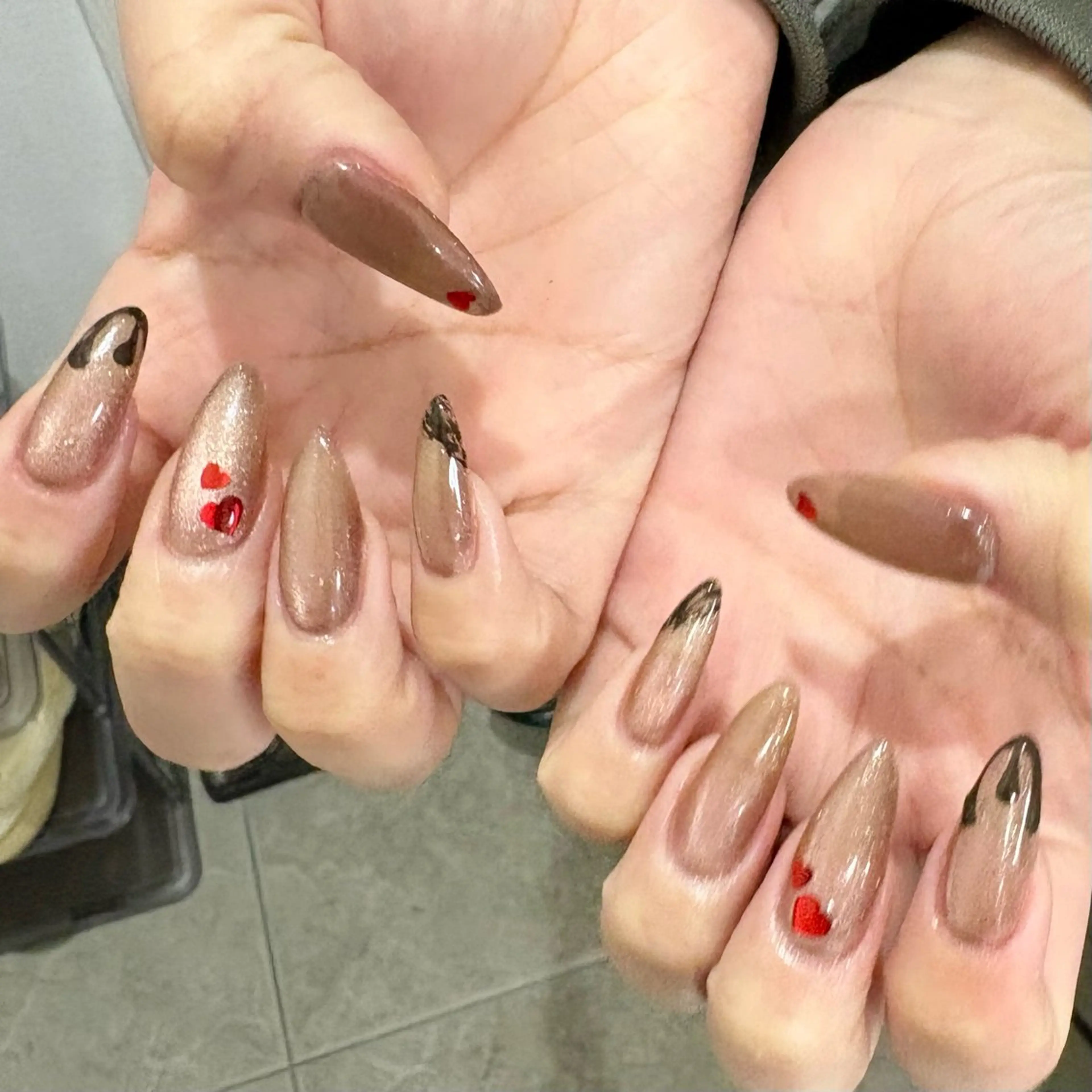 ネイル バレンタイン ハンドネイル Ray. Maayaのネイルデザイン