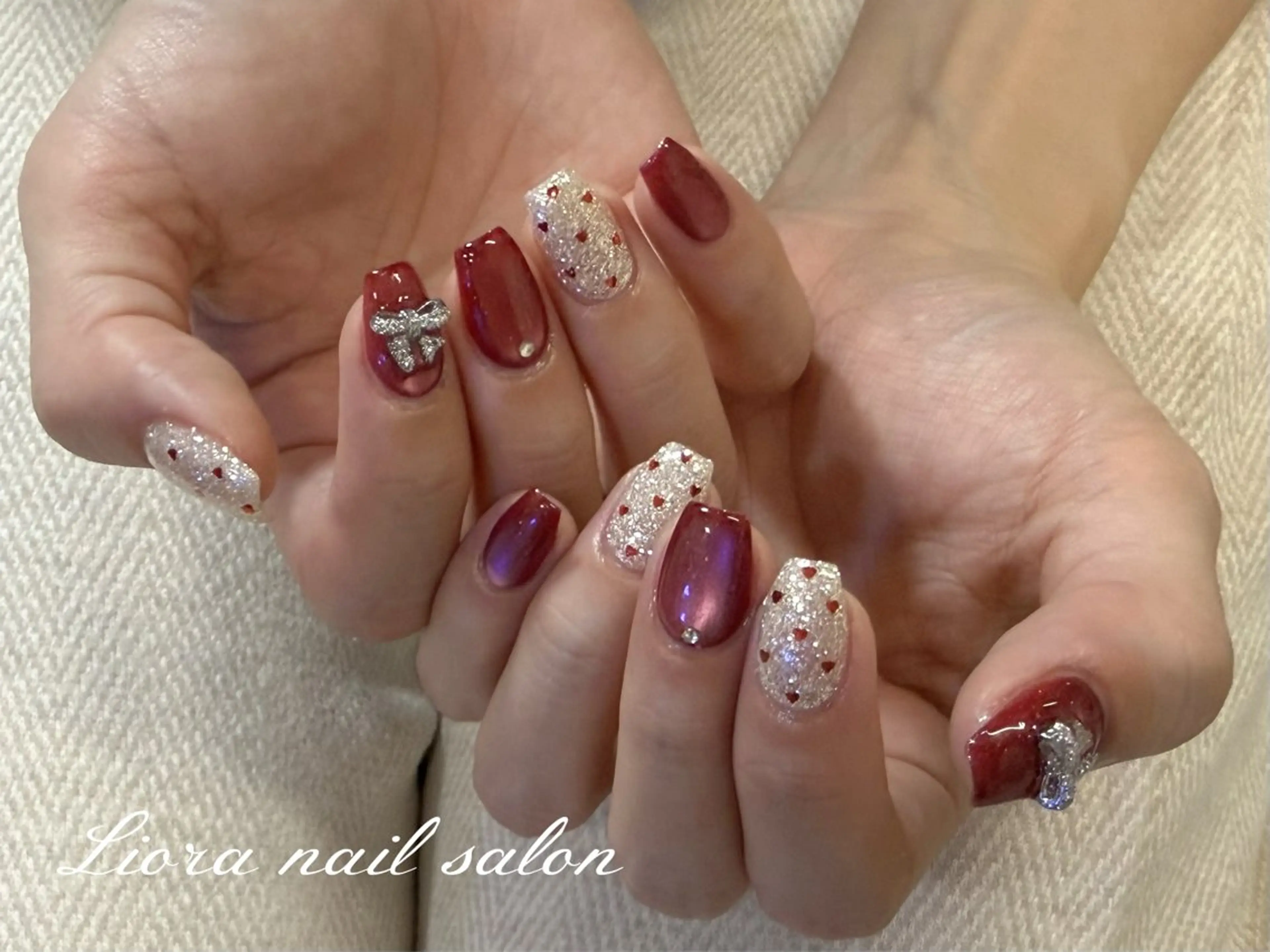 ネイル チークネイル フットネイル フレンチネイル ジェルネイル ガーリー ハンドネイル Liora nail 2のネイルデザイン