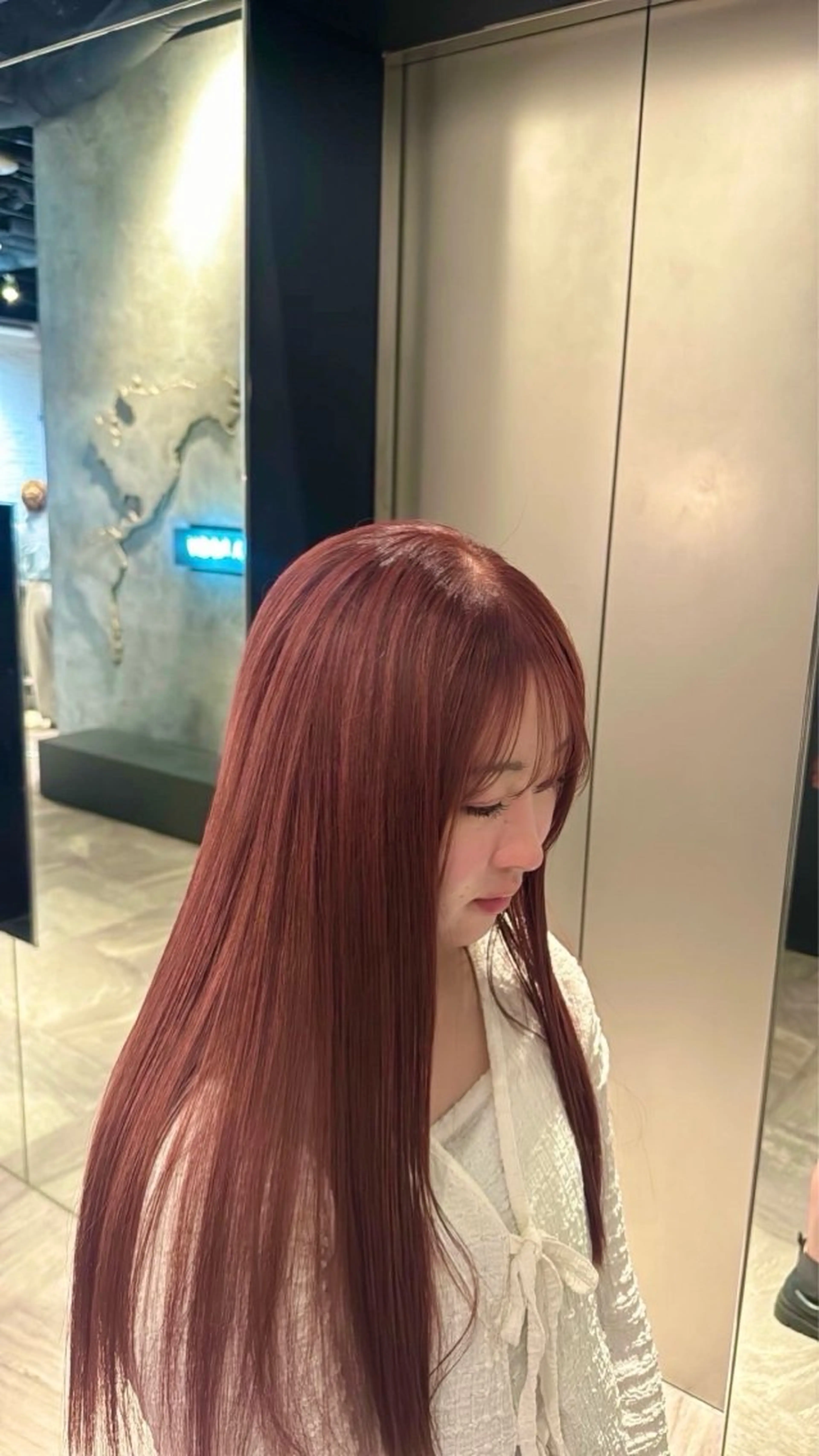 ミディアム カラー 暖色/ブリーチカラー 🍊 yu-na.のヘアスタイル