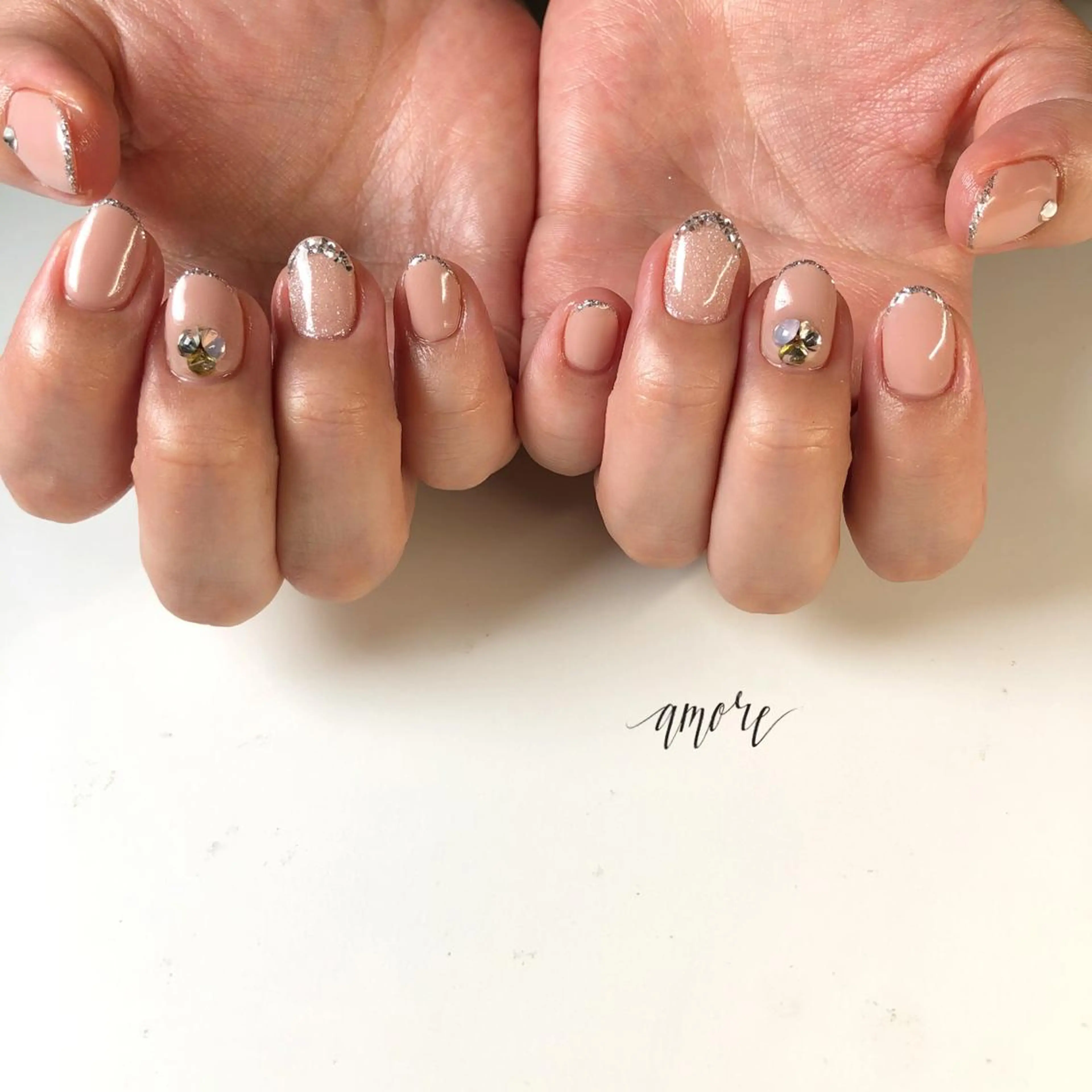 ネイル フレンチネイル ジェルネイル 氷ネイル・うるうるネイル マグネットネイル ミラーネイル You kyehwaのネイルデザイン