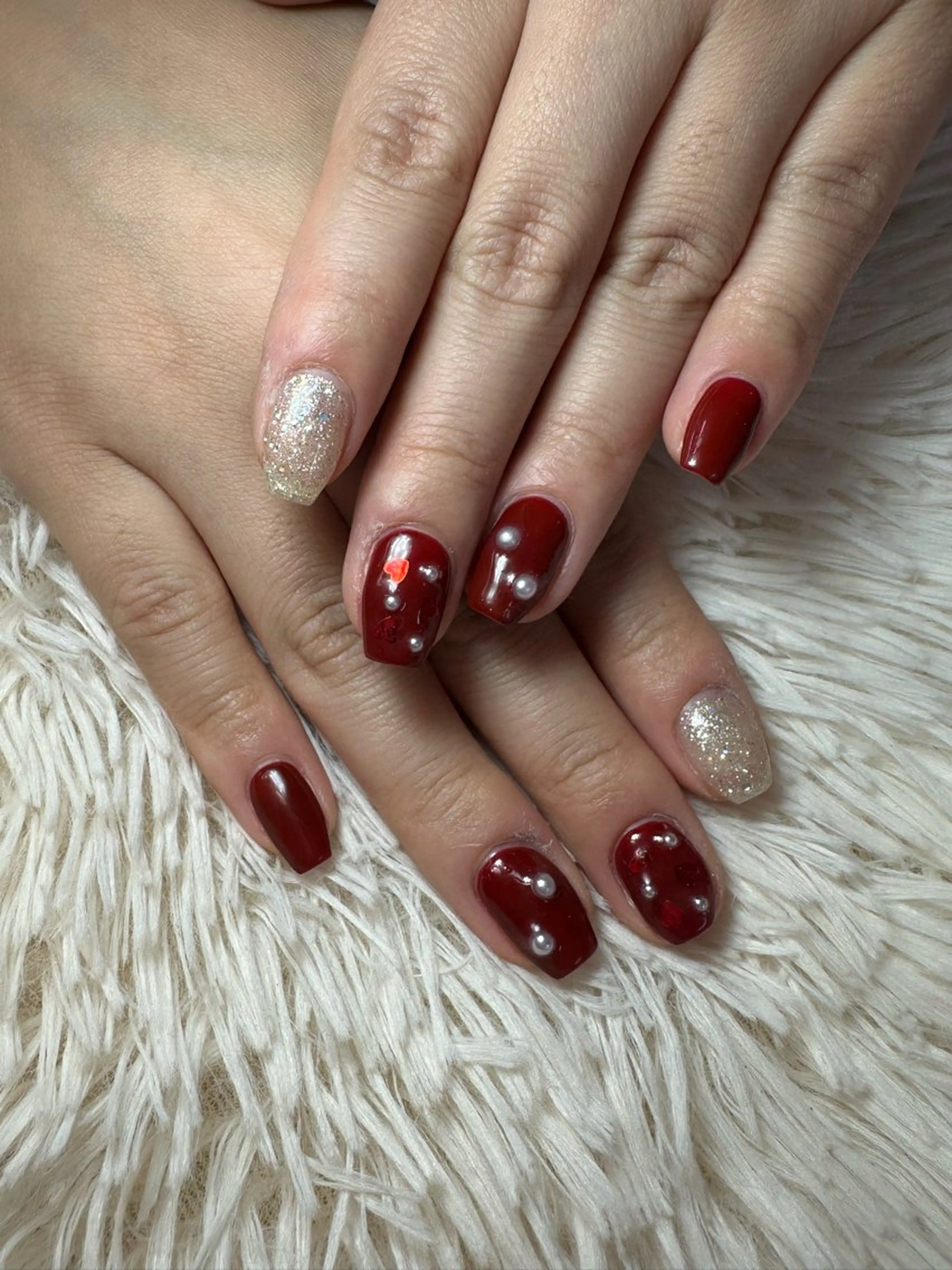 ネイル バレンタイン ハンドネイル MOE .Kのネイルデザイン