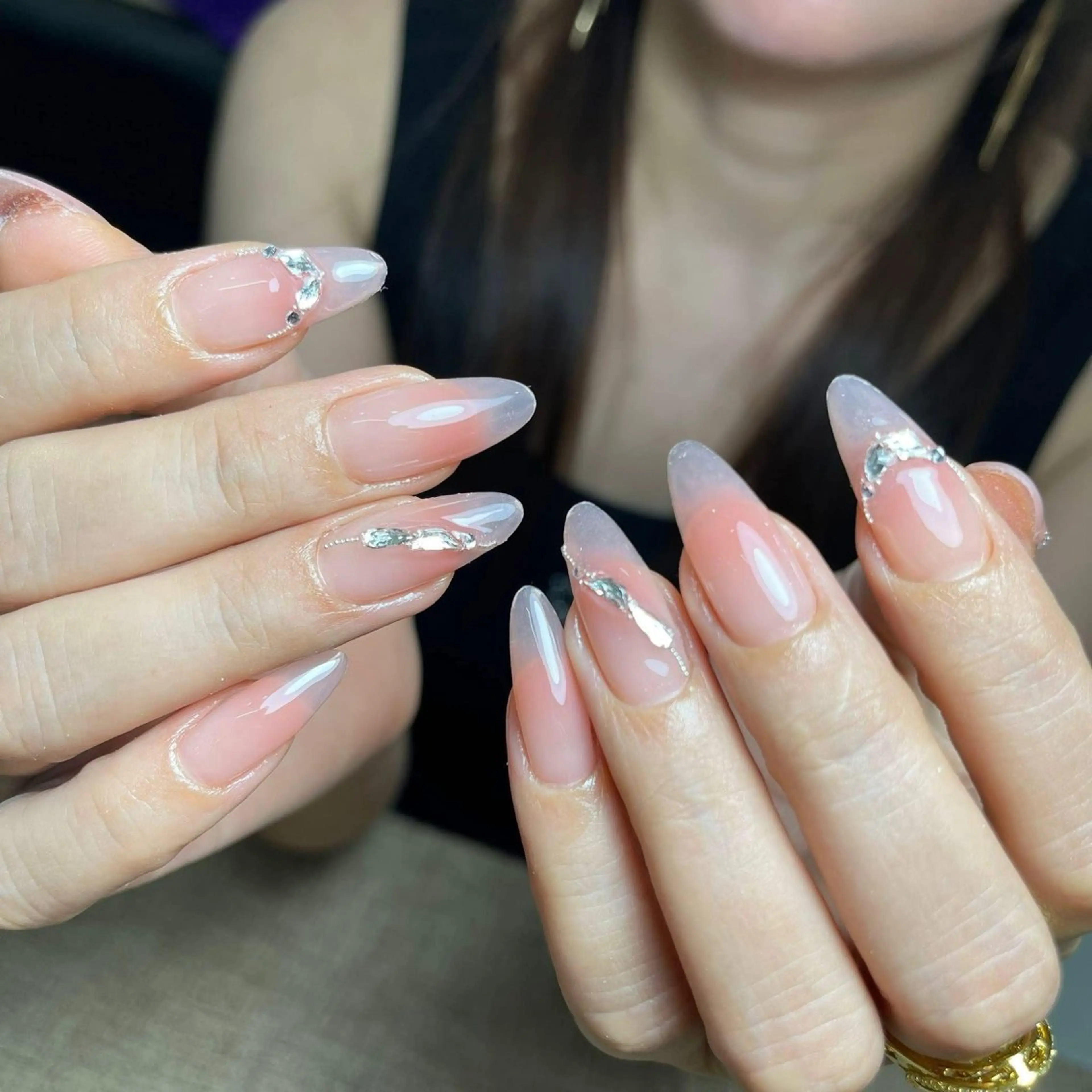 ネイル オーロラネイル チークネイル フットネイル フレンチネイル 韓国ネイル ハンドネイル Lumi Nailのネイルデザイン