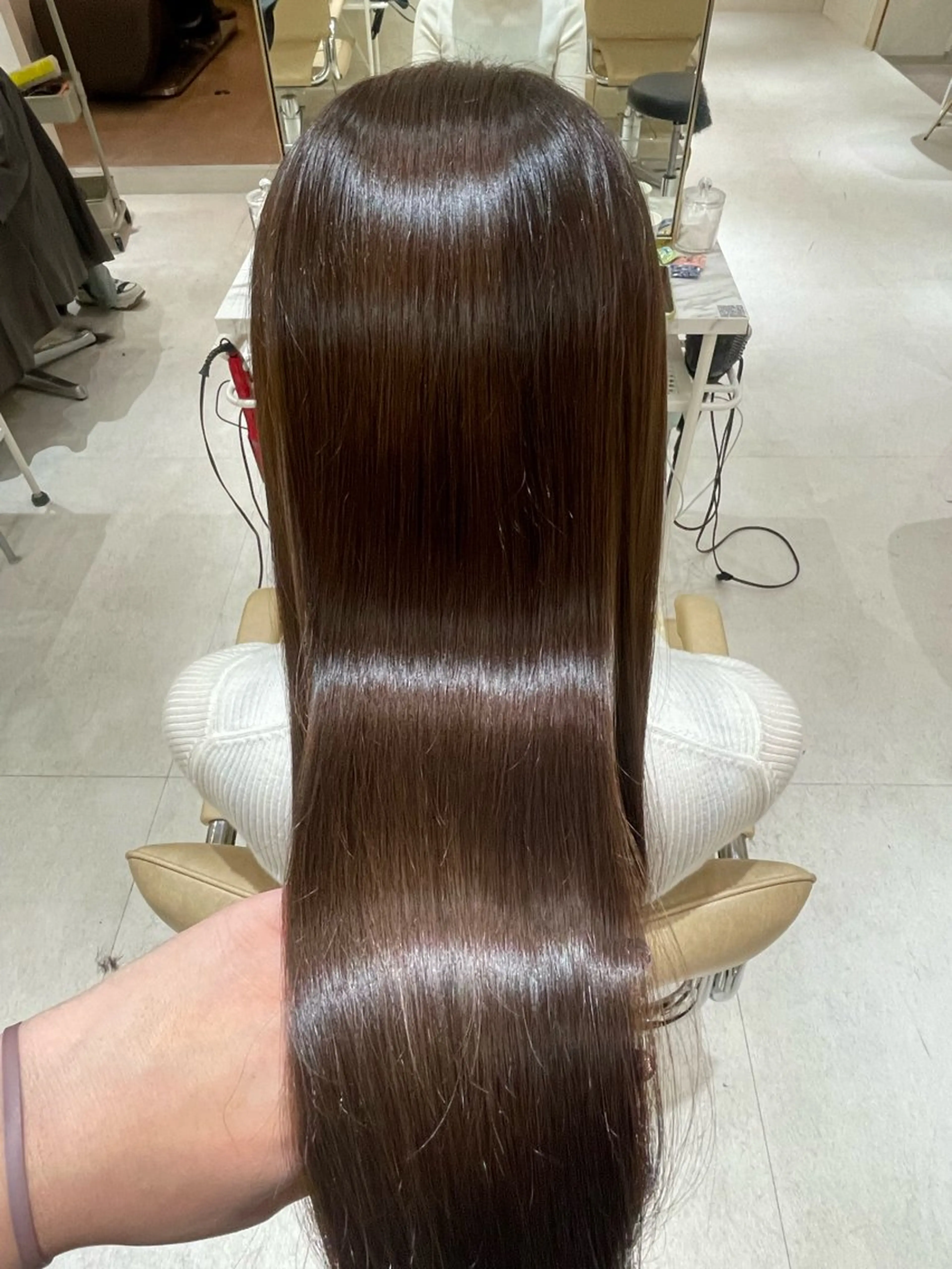 セミロング ヘアカラー トリートメント れな/Zina博多 トレンド/顔周りのヘアスタイル