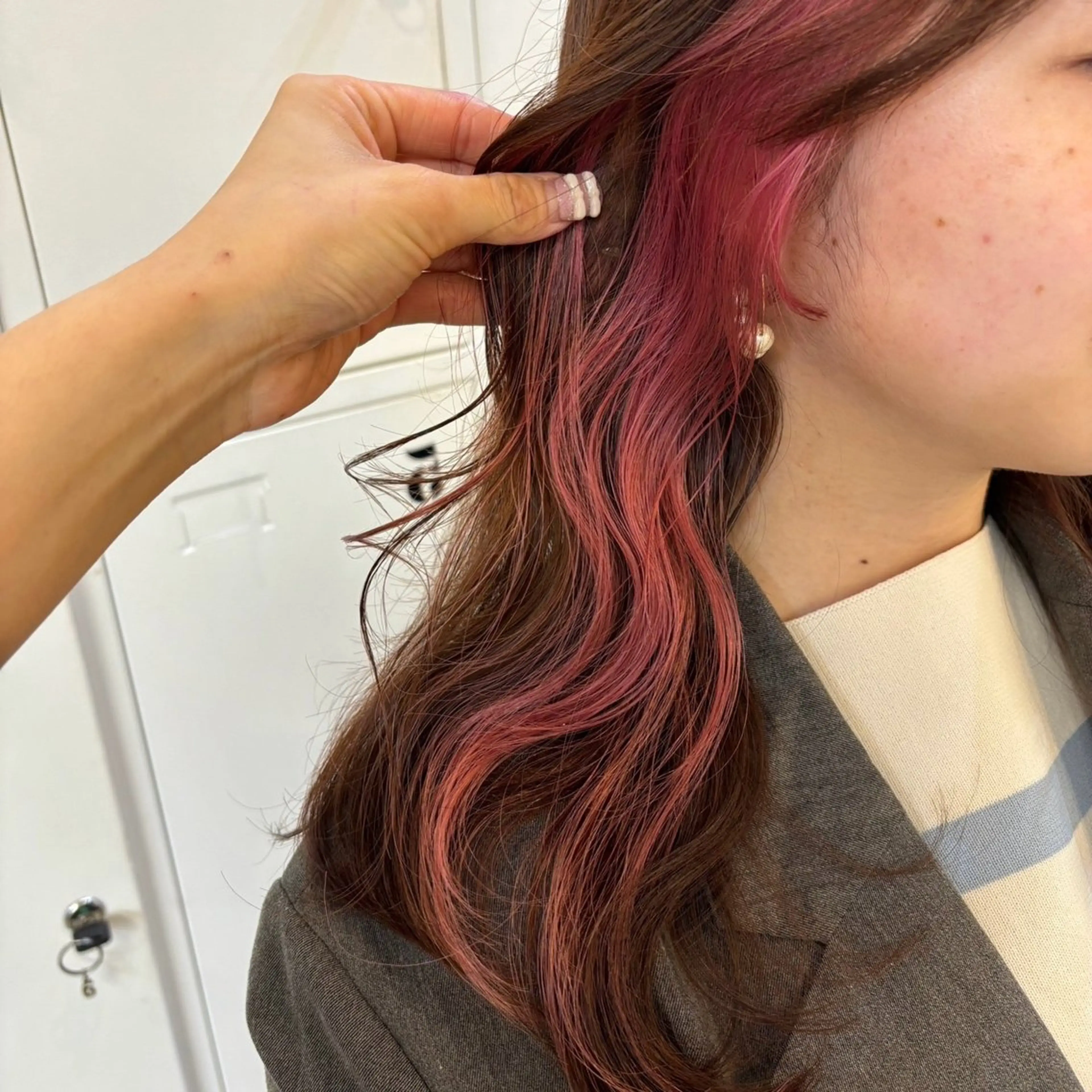 ロング カラー ヘアアレンジ 🥀モテ暖色× エクステ🥀あかりのヘアスタイル