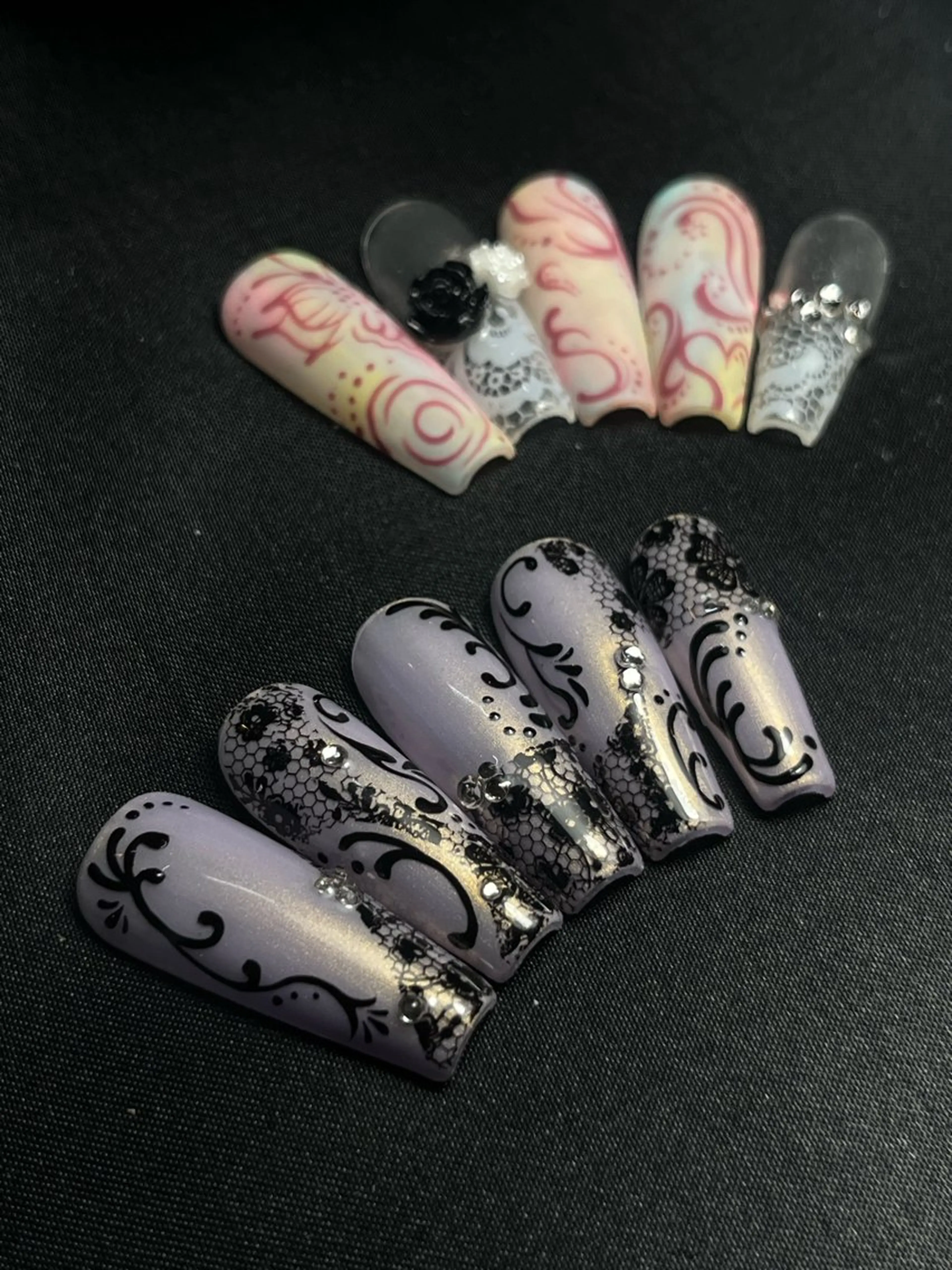 ネイル レース ハンドネイル SoLuna Hikariのネイルデザイン