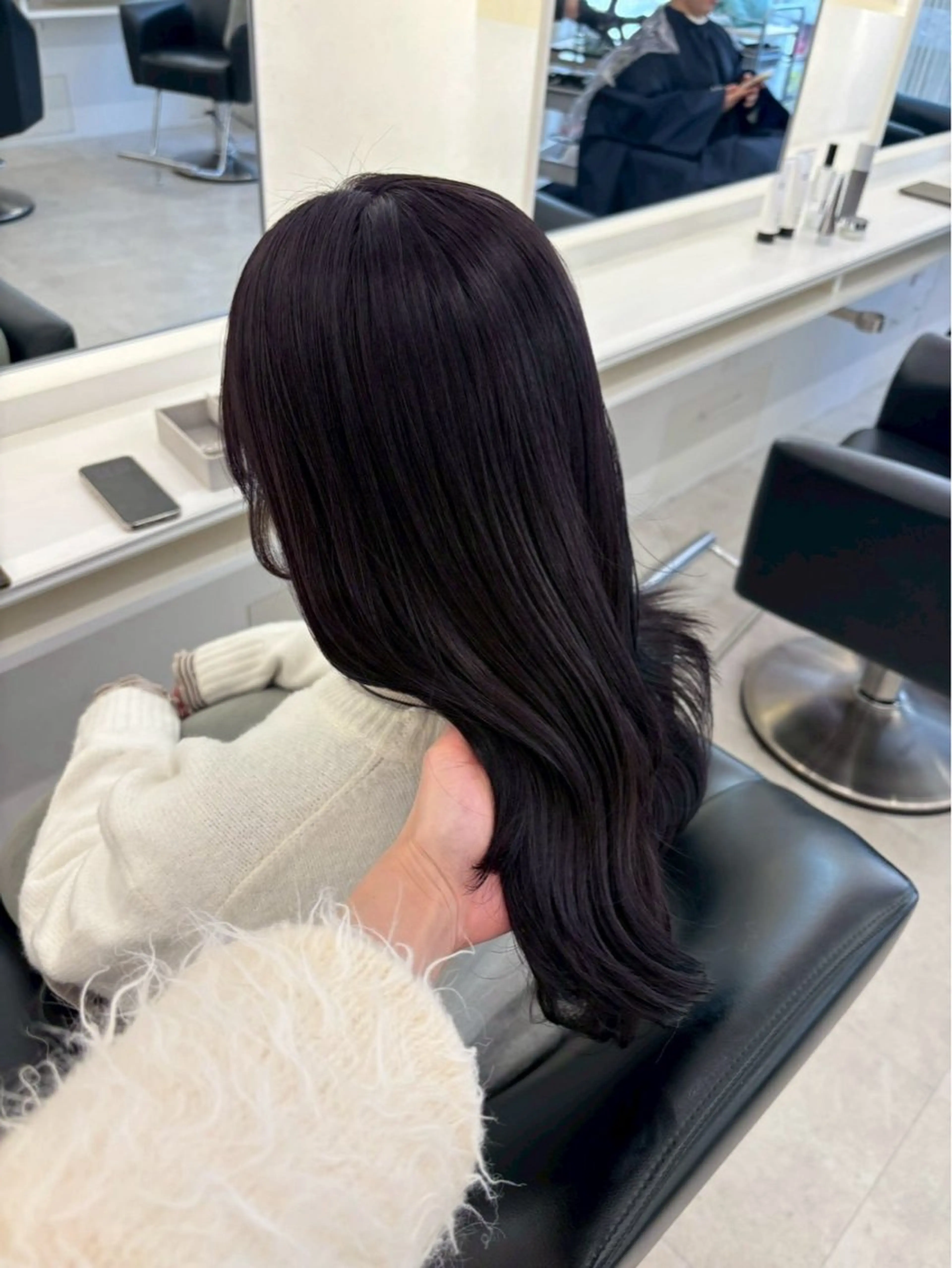 ロング カラー ヘアカラー ParveMix 楠本結菜のヘアスタイル