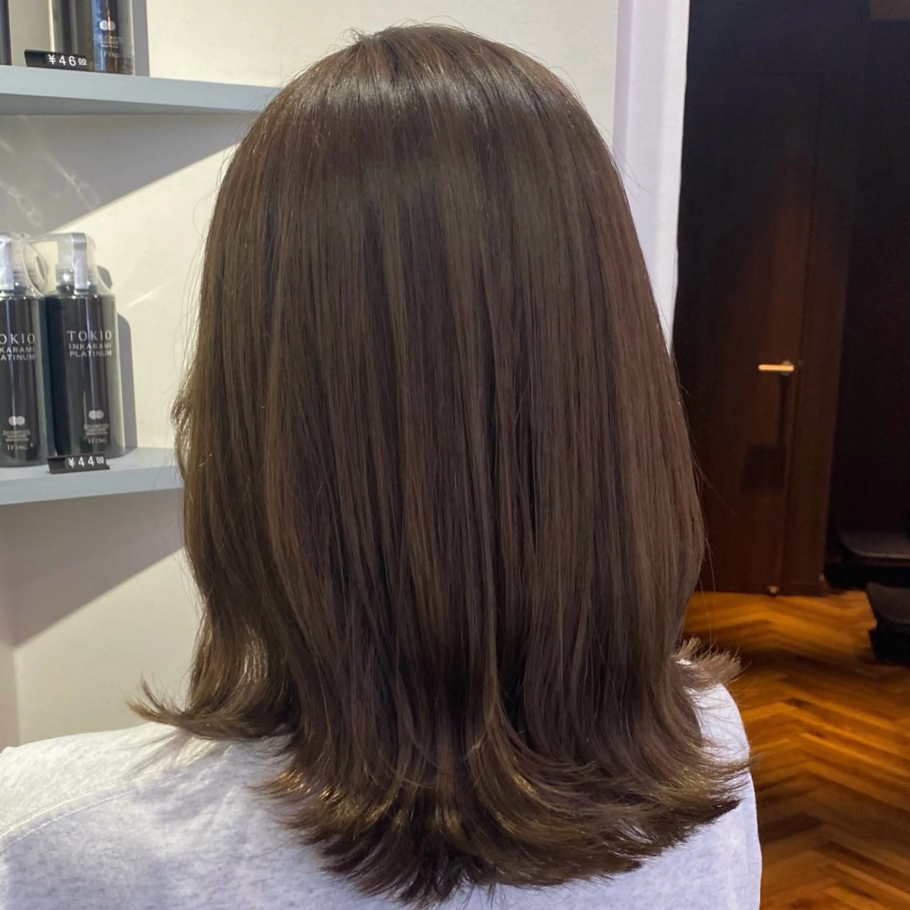 ミディアム カラー カット ヘアカラー トリートメント eclart ayaのヘアスタイル