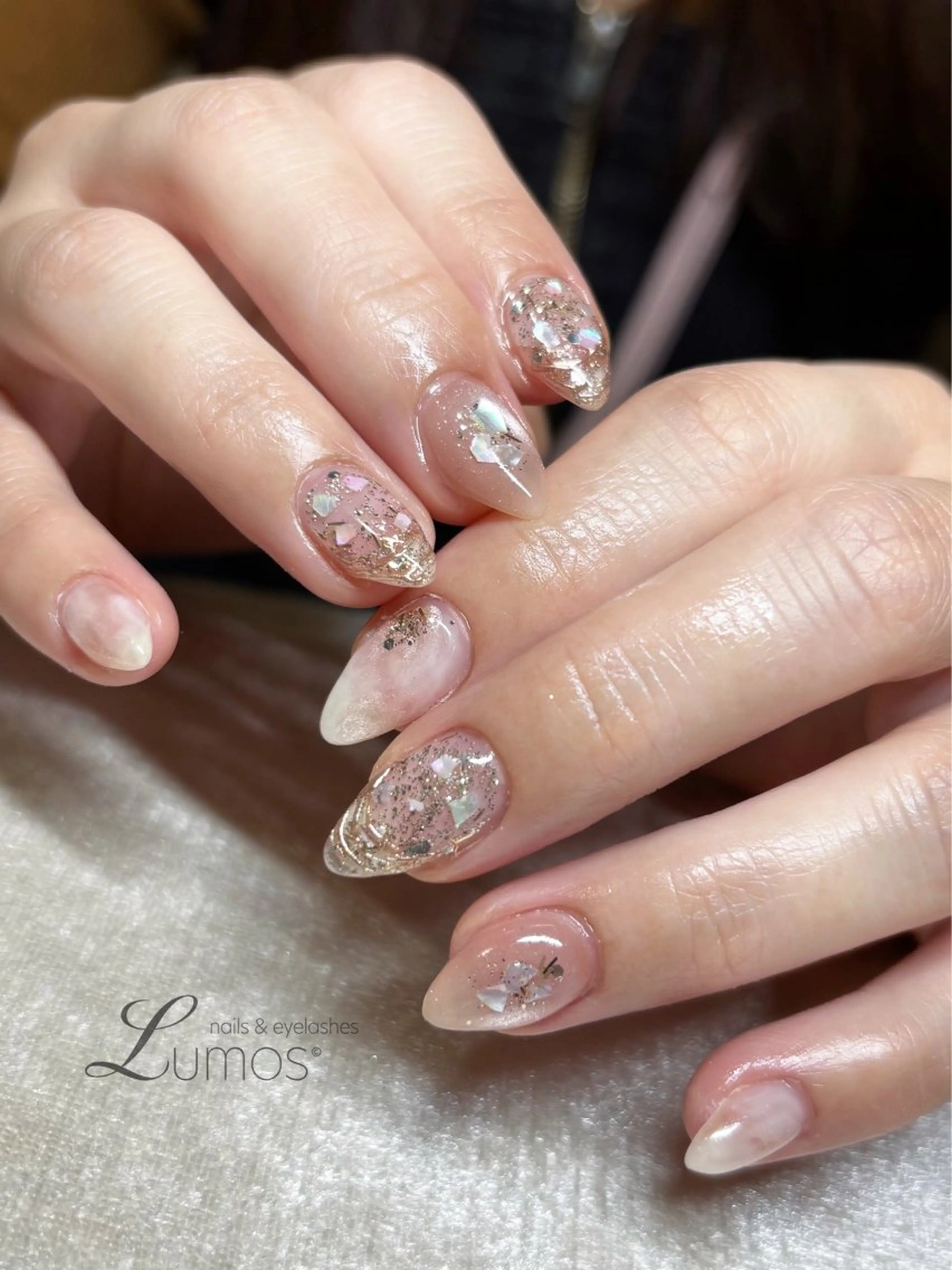 ネイル アートネイル カジュアル Lumos  nails&eyelashes 桜川所属・Lumos Rikaのネイルデザイン