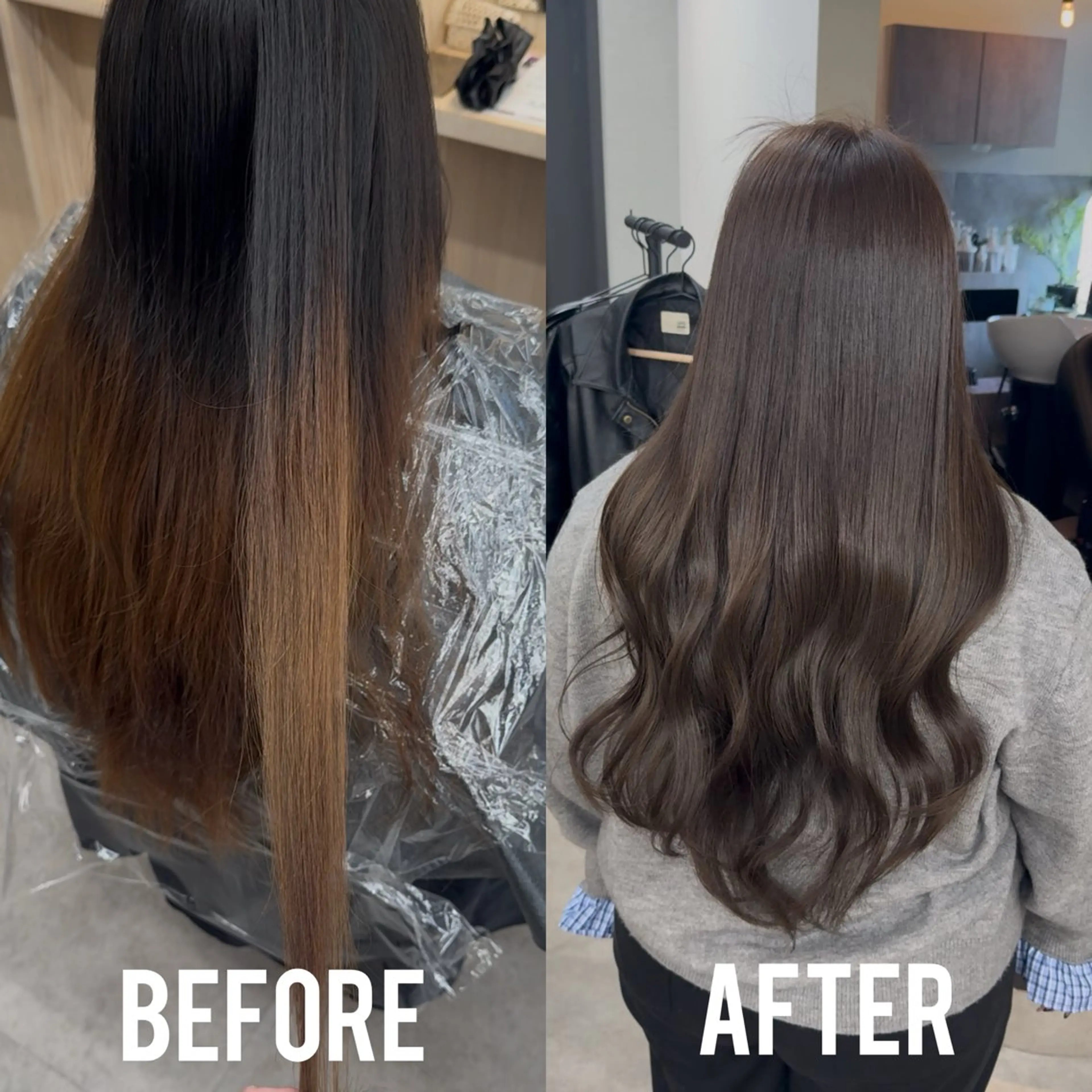 ロング カラー ヘアアレンジ アッシュ 透明感カラー ヘアカラー TOA/福岡 JIL BLANのヘアスタイル