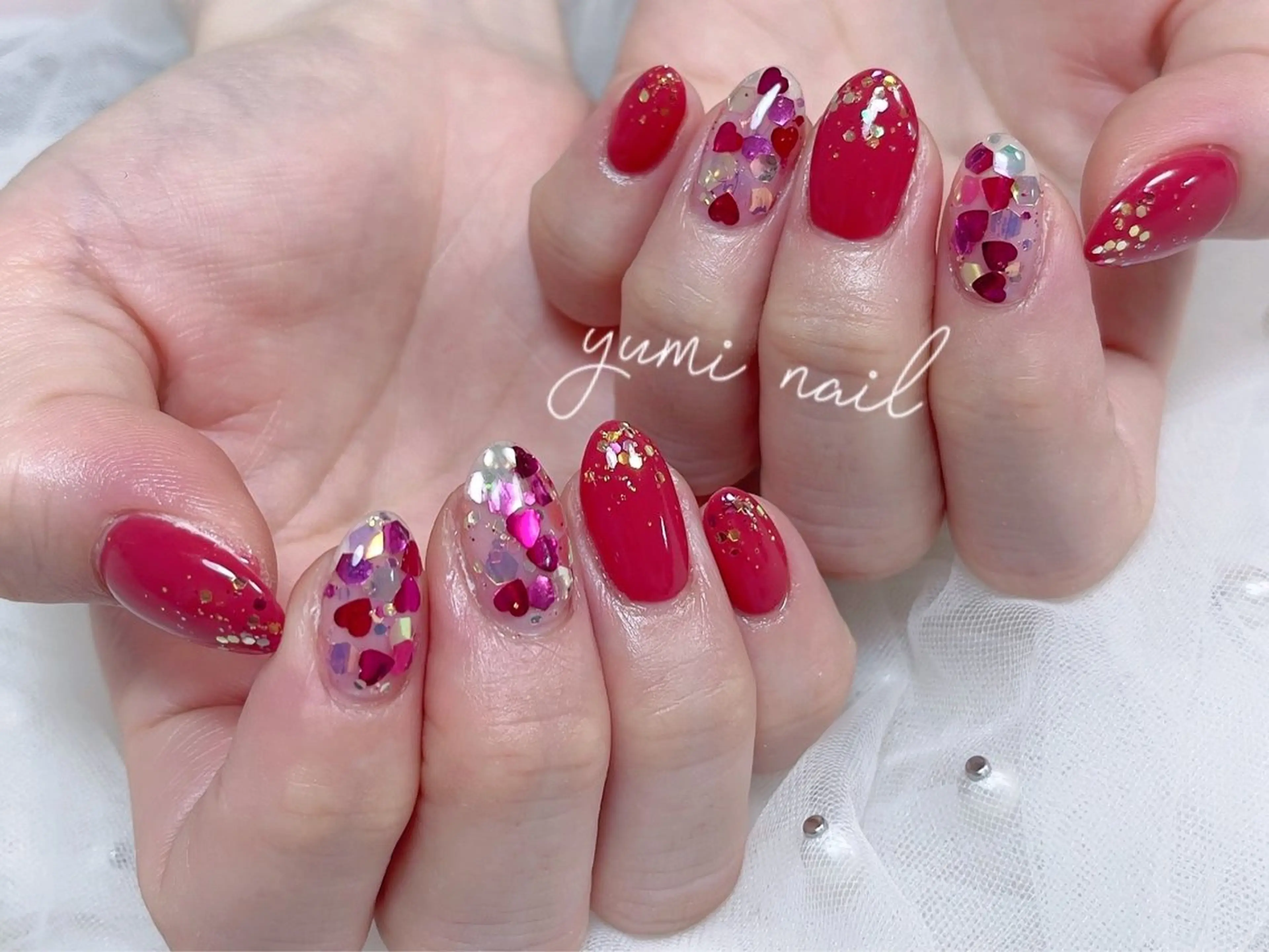 ネイル ハンドネイル 𝐲𝐮𝐦𝐢🎀 長さ出しデザイン専門のネイルデザイン