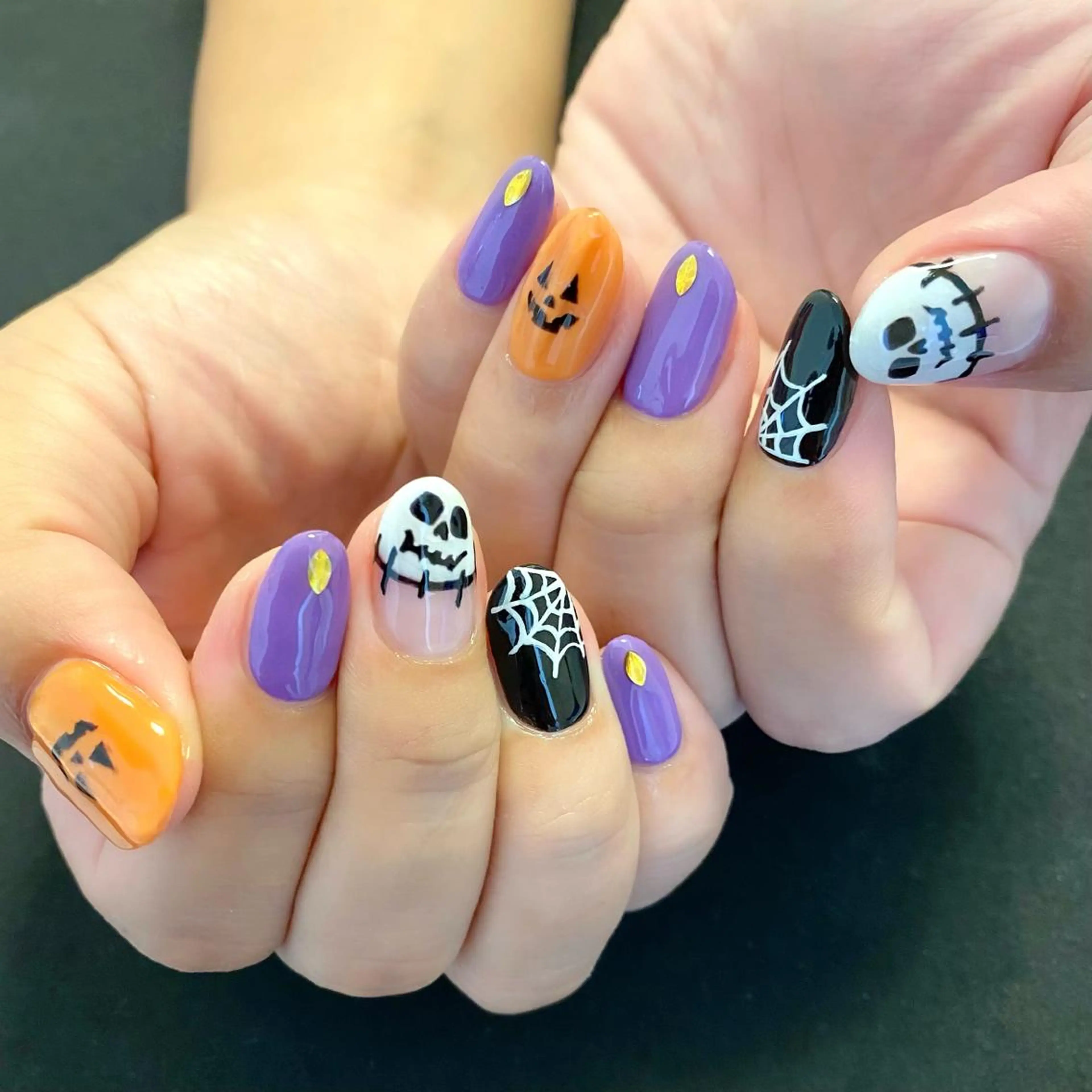 ネイル アートネイル ハロウィン 持ち込み nail*157 .のネイルデザイン