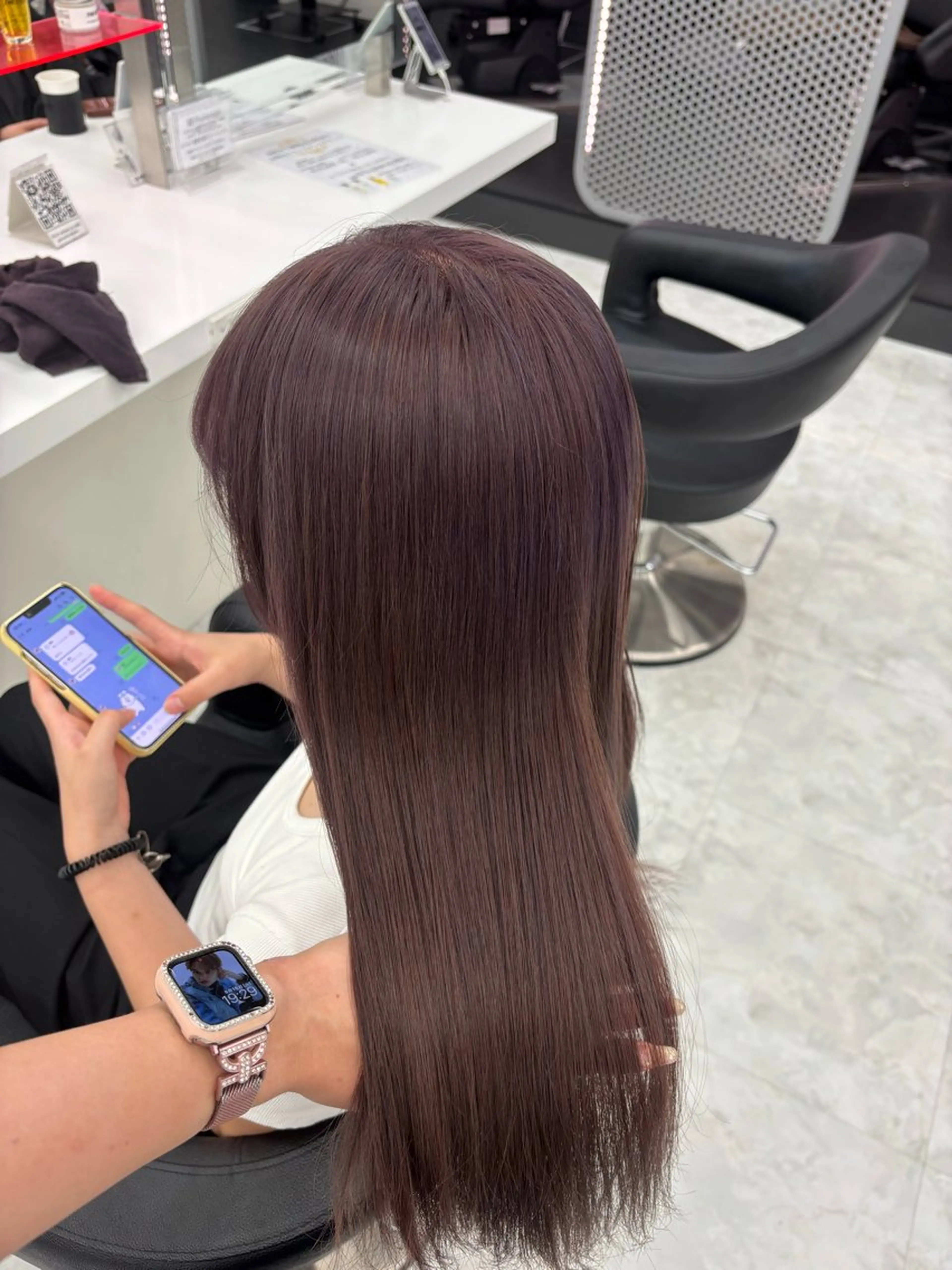 カラー ヘアカラー かわいい艶髪🤍 れいな🤍のヘアスタイル