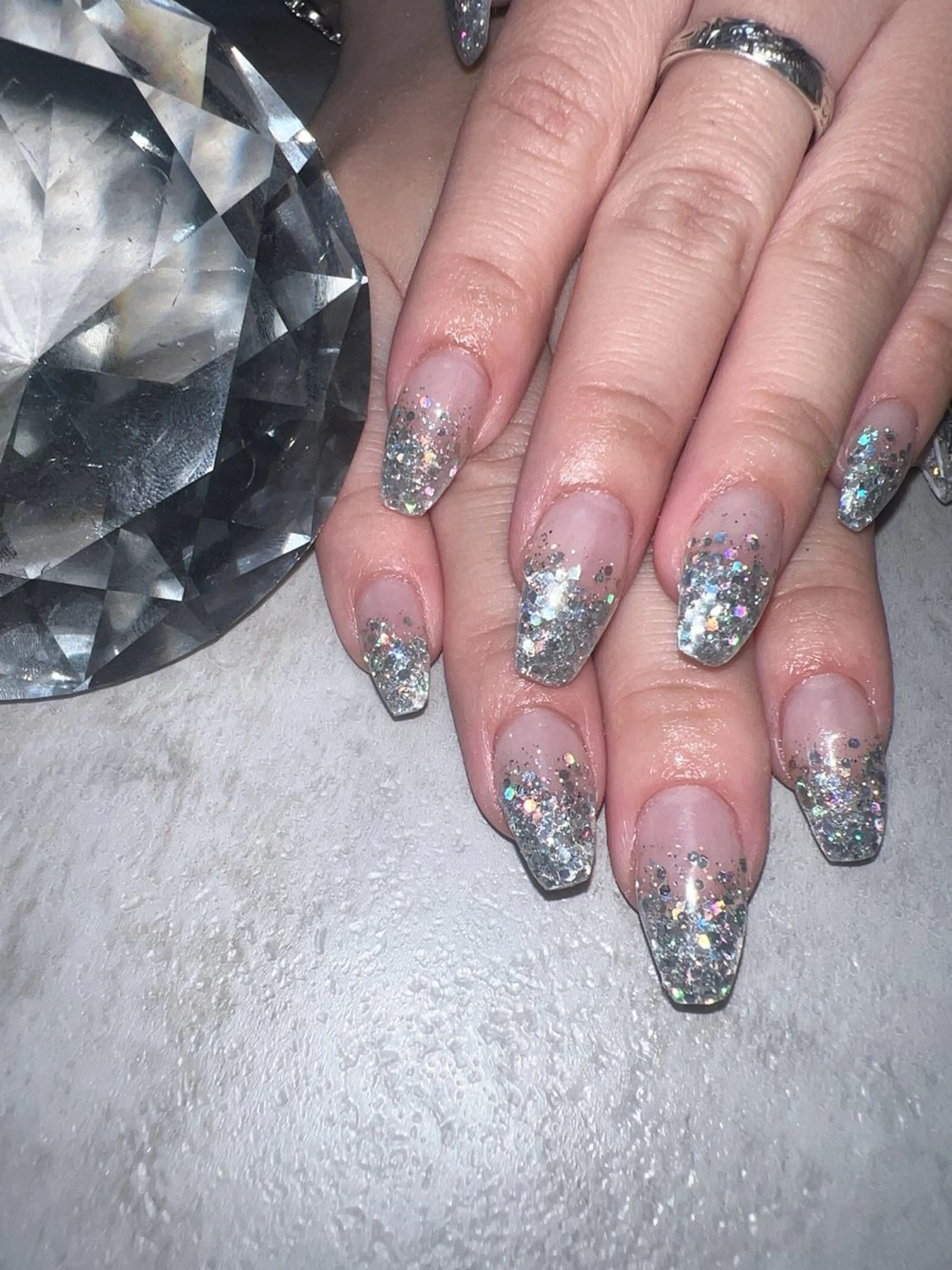 チップ長さだし ワンカラーorラメ✨オフなしの写真