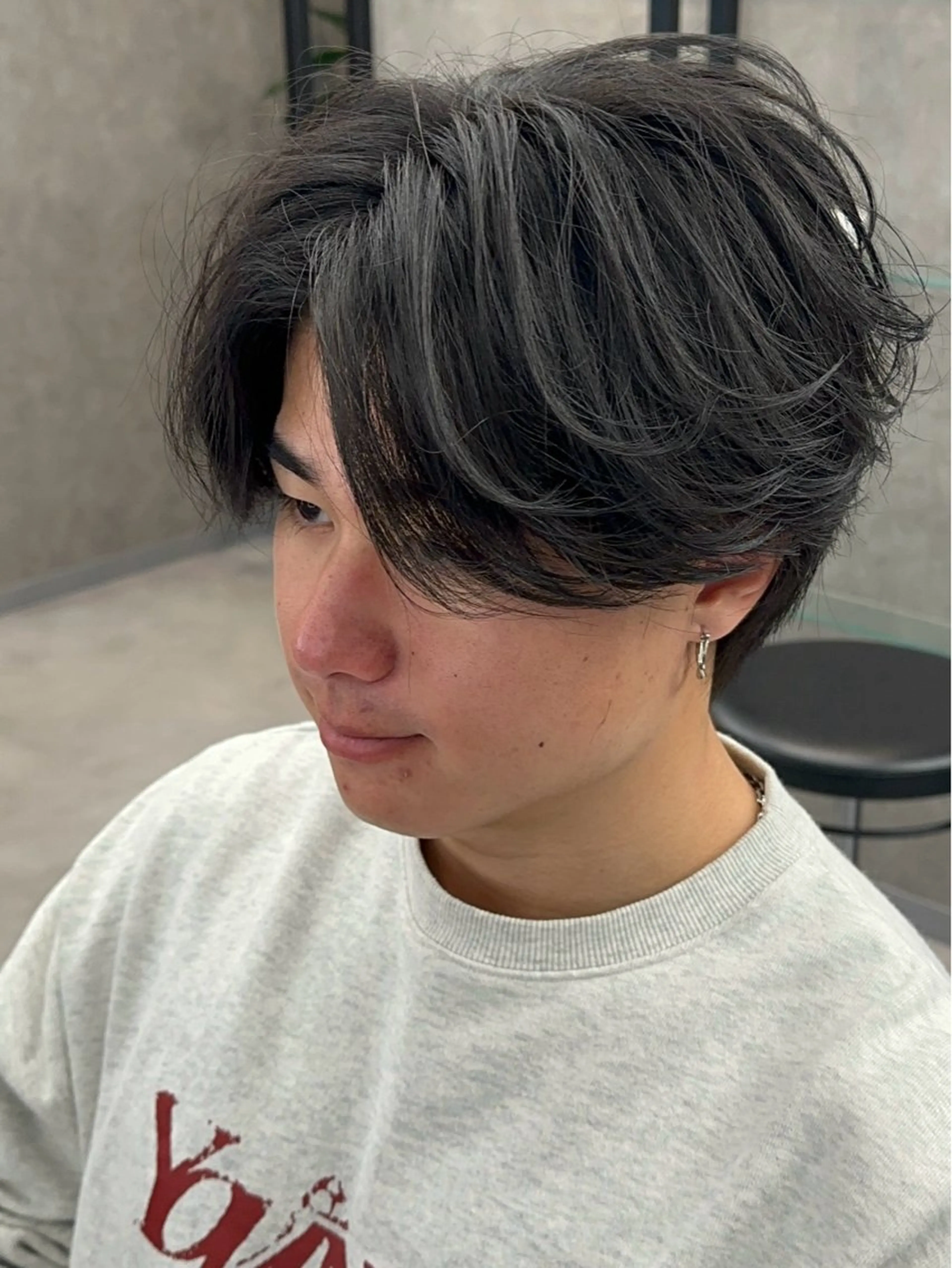 カラー パーマ メンズ センターパート カット パーマ 札幌美容室 /光👑のヘアスタイル