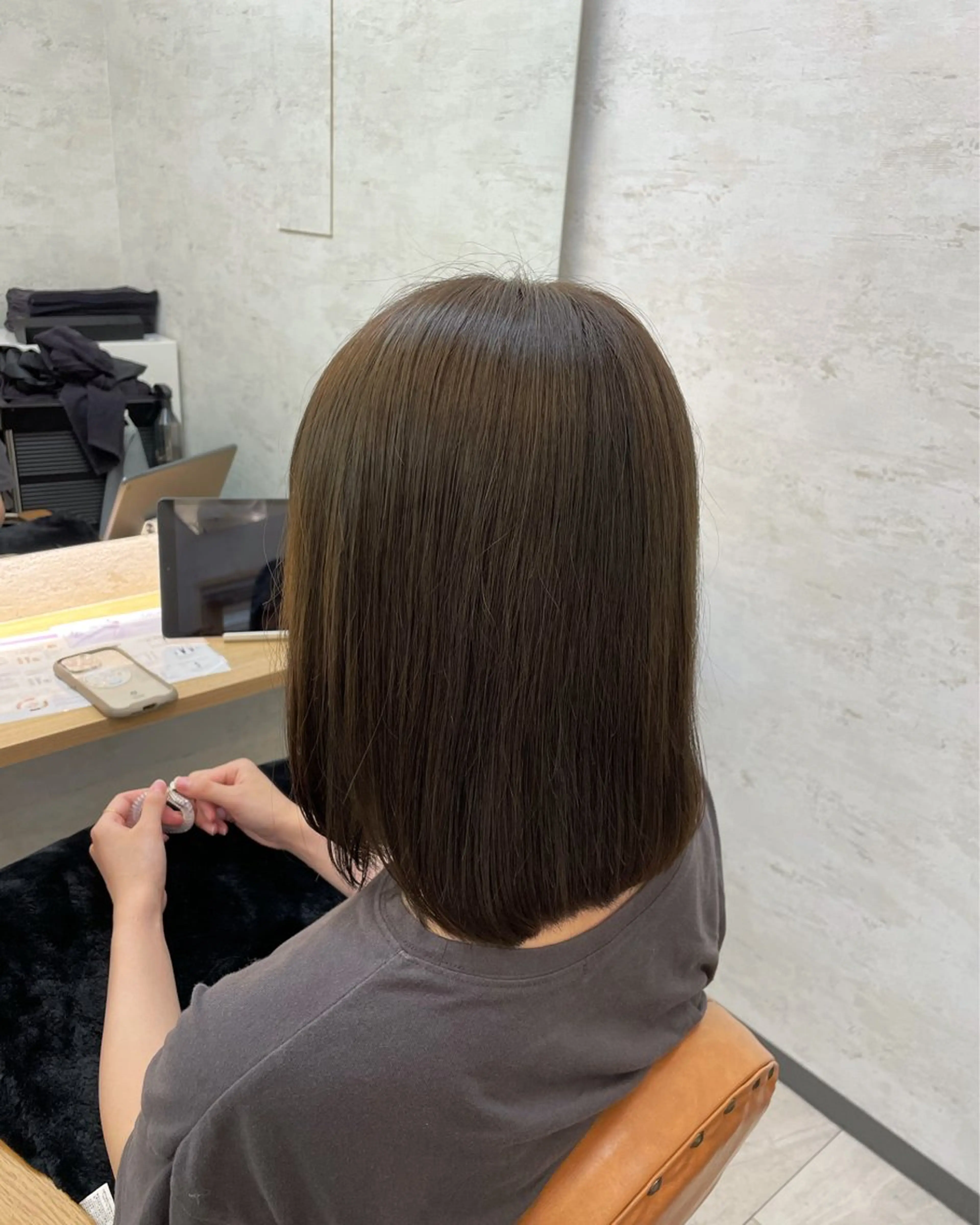 ミディアム カット ヘアカラー トリートメント 高橋 芽衣のヘアスタイル