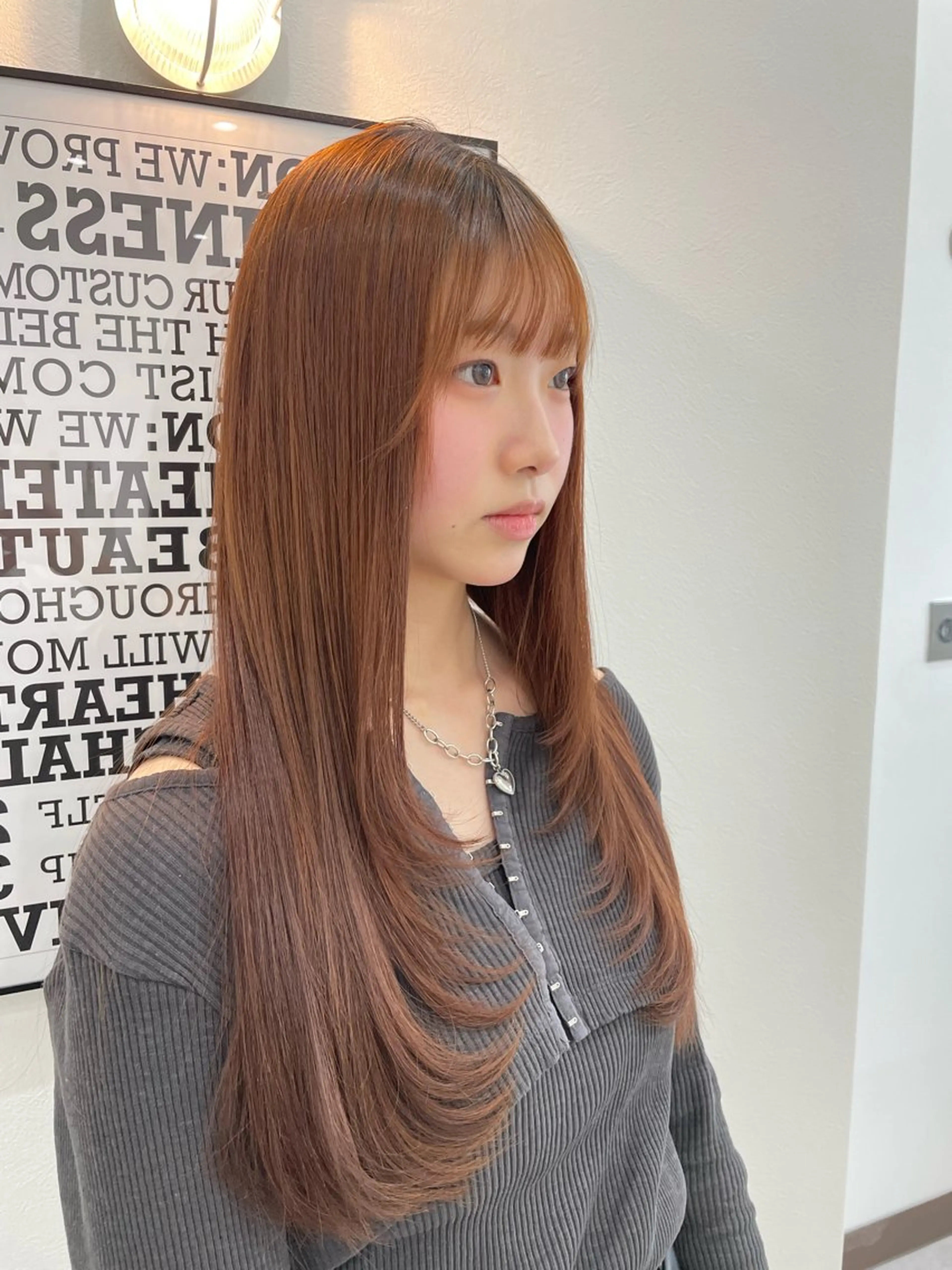 ロング ヘアアレンジ 顔まわりレイヤー 顔周りカット レイヤーカット カット 縮毛矯正 トリートメント 前田 真紀のヘアスタイル
