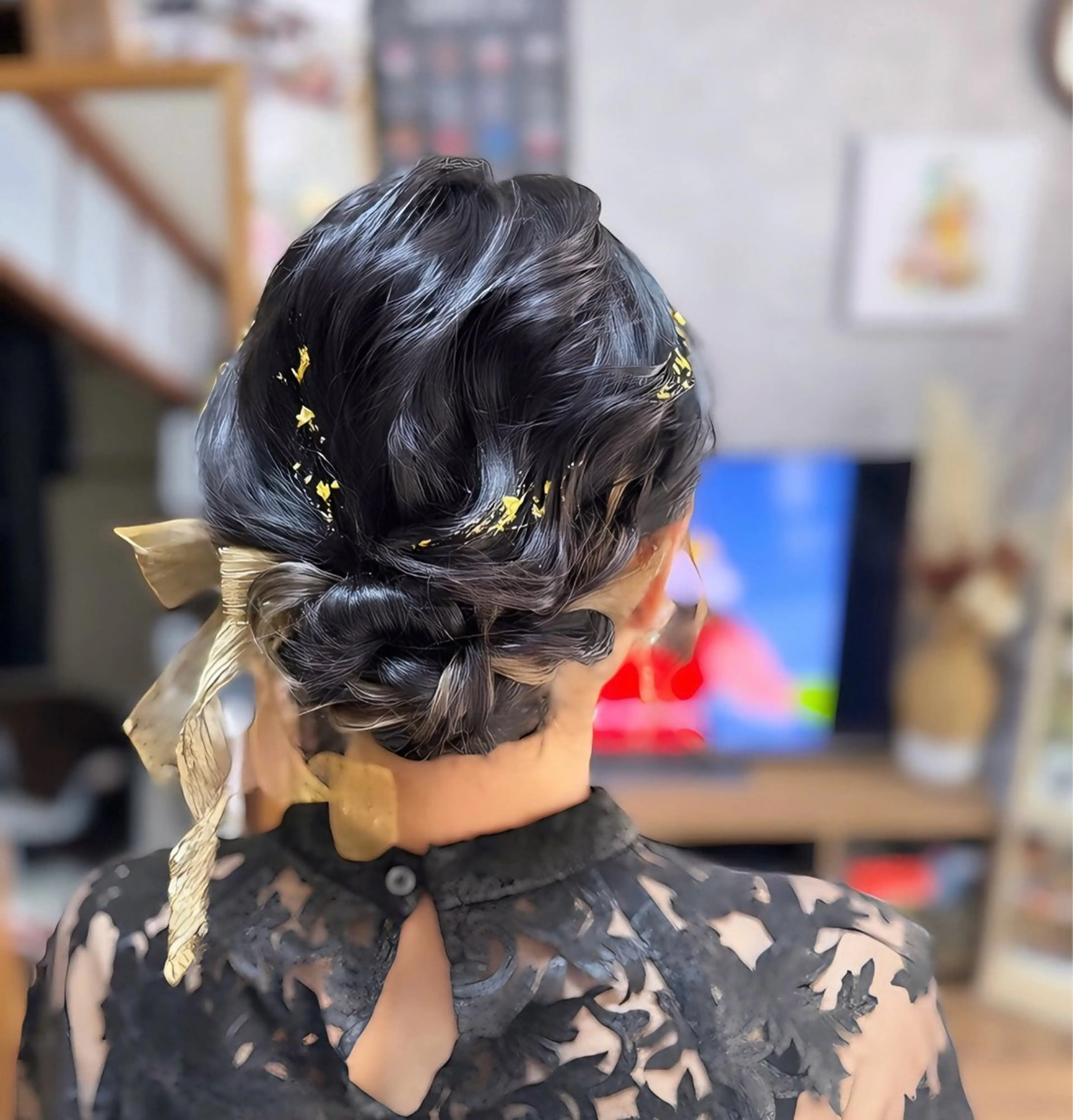 ミディアム ヘアアレンジ 結婚式・ブライダル ヘアセット hair room HARU所属・伊藤 栄子のヘアスタイル