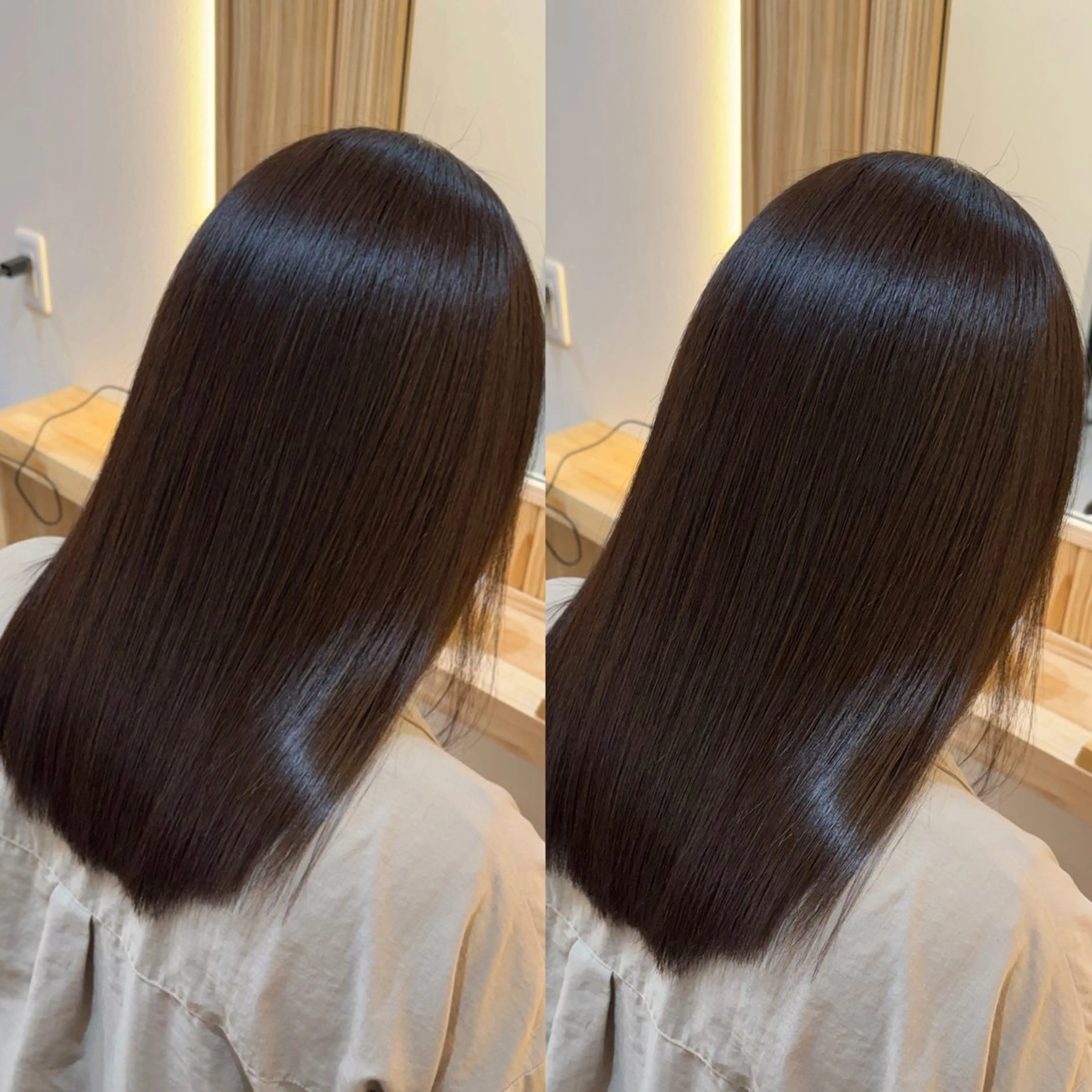 セミロング 髪質改善 attrait南堀江所属・KAISEI髪質改善 /縮毛矯正のヘアスタイル