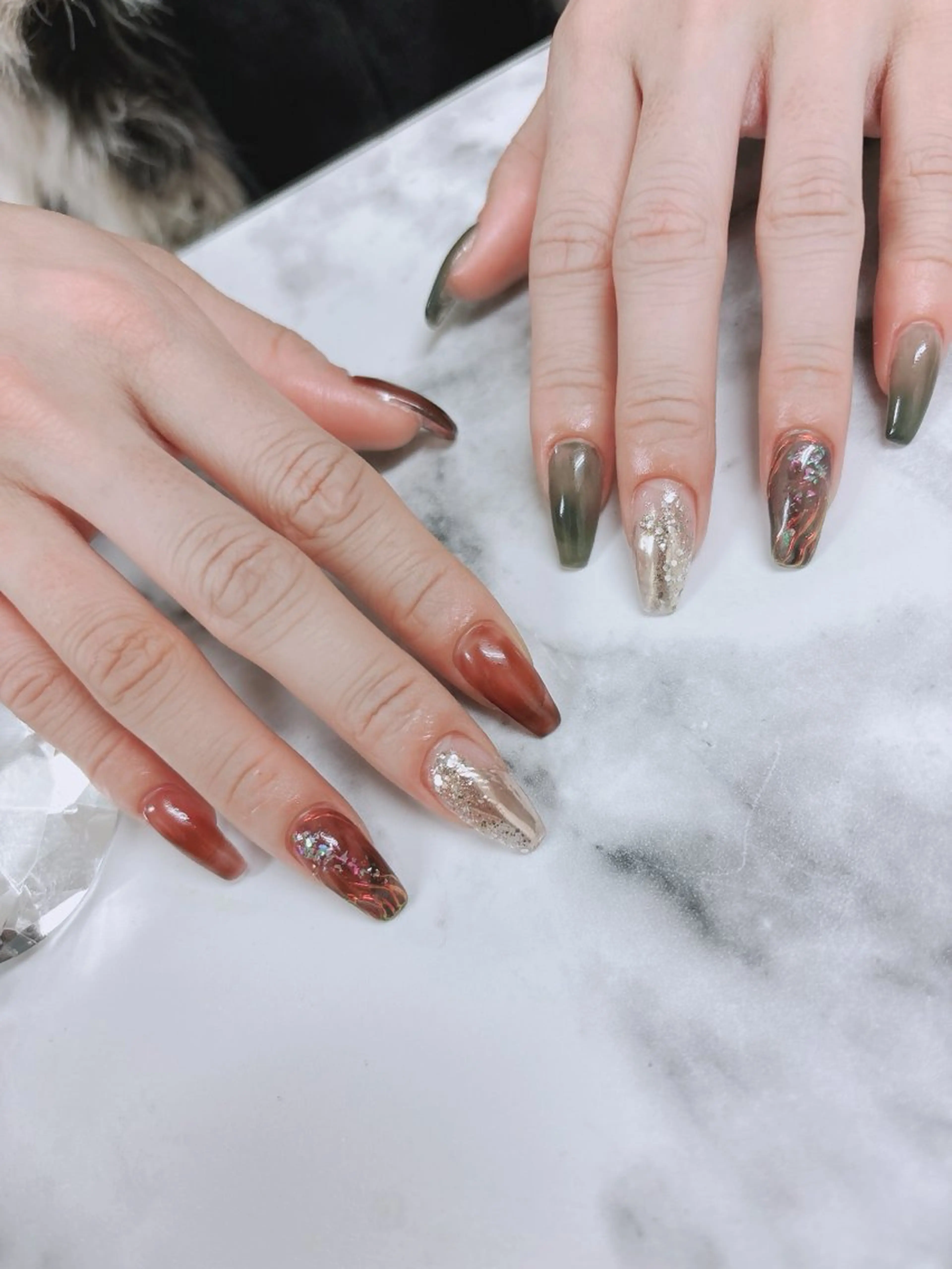 ネイル アートネイル フットネイル フレンチネイル ジェルネイル グラデーション ハンドネイル ハンドケア 💎ビューティサロン 湘南　RIRAN💎のネイルデザイン