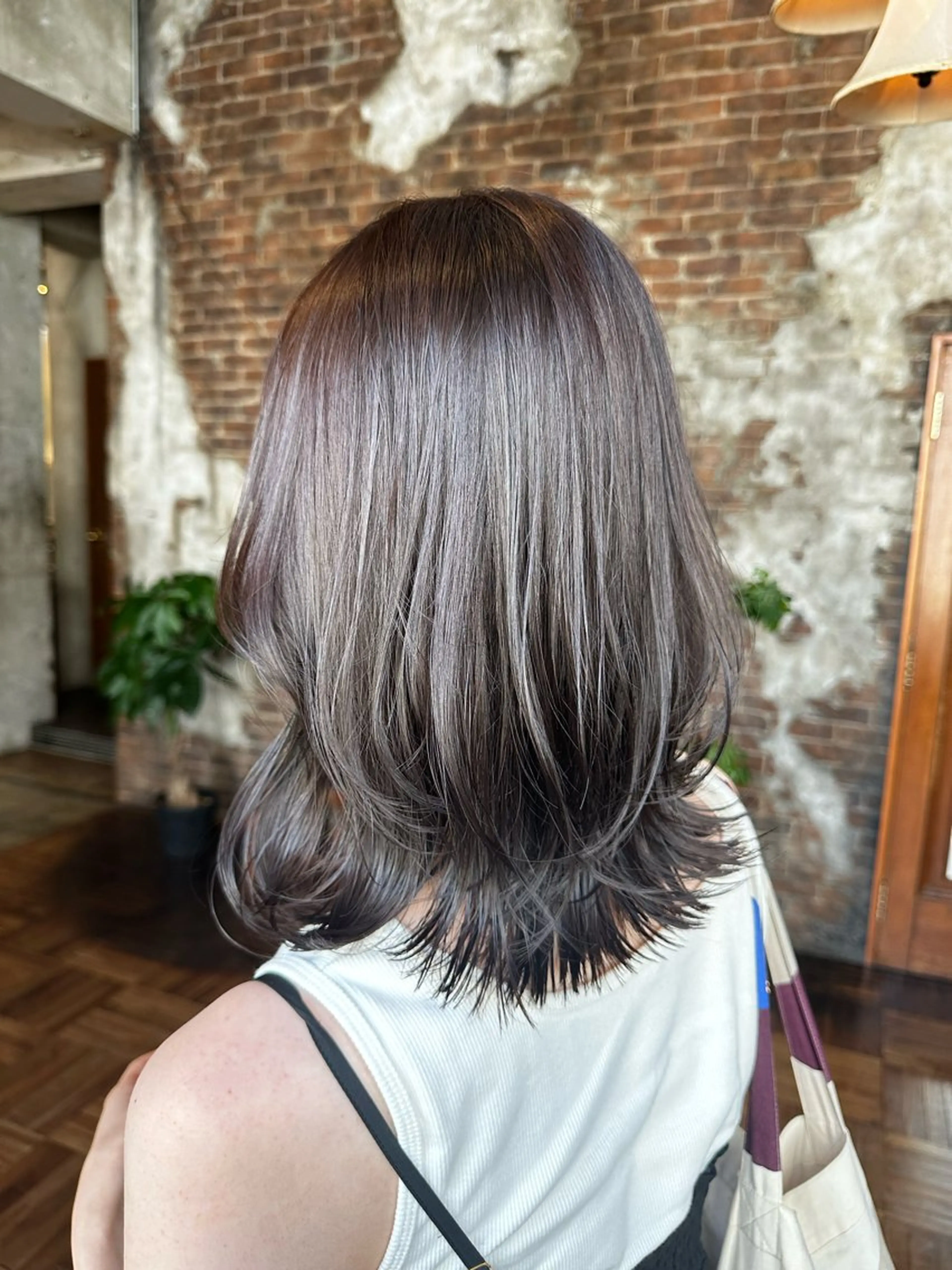 ミディアム カラー カット ヘアカラー トリートメント ヘッドスパ 韓国レイヤー✨ yasuko銀座のヘアスタイル