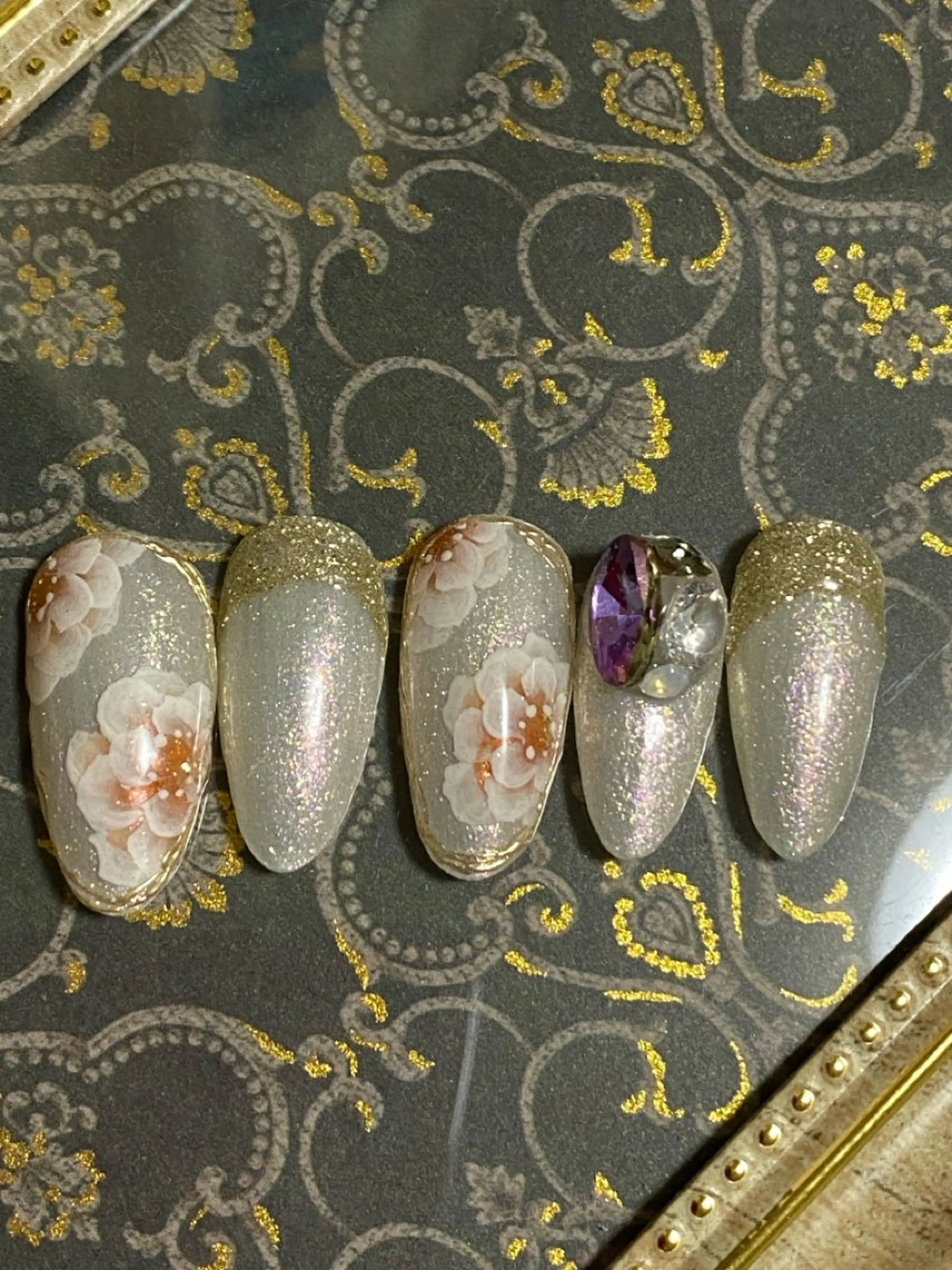 ネイル フラワーネイル 自宅ネイルサロン ♦️nuance♦️のネイルデザイン