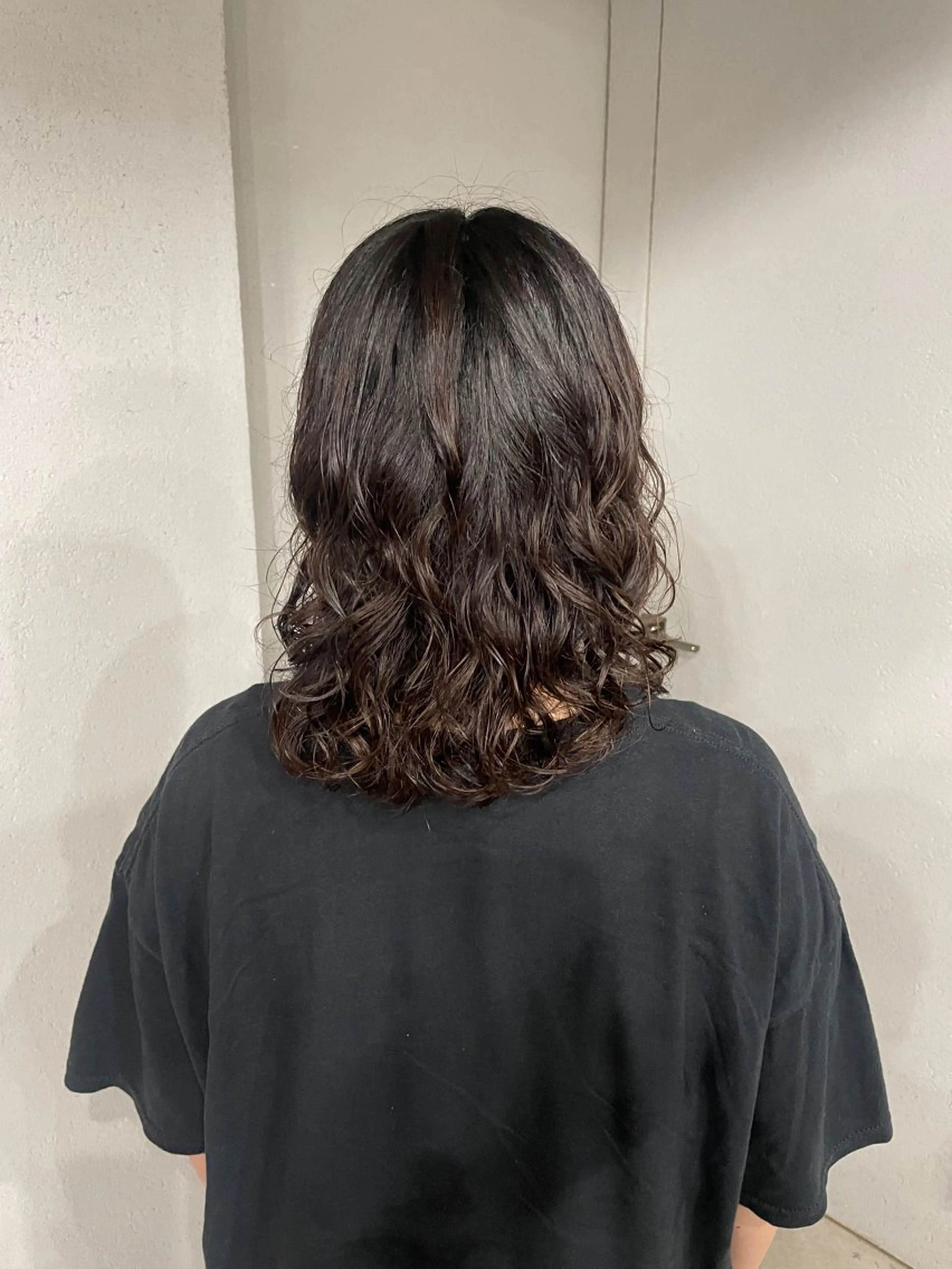 ミディアム カラー パーマ カット パーマ 表参道/髪質改善・ 透明感 colorのヘアスタイル