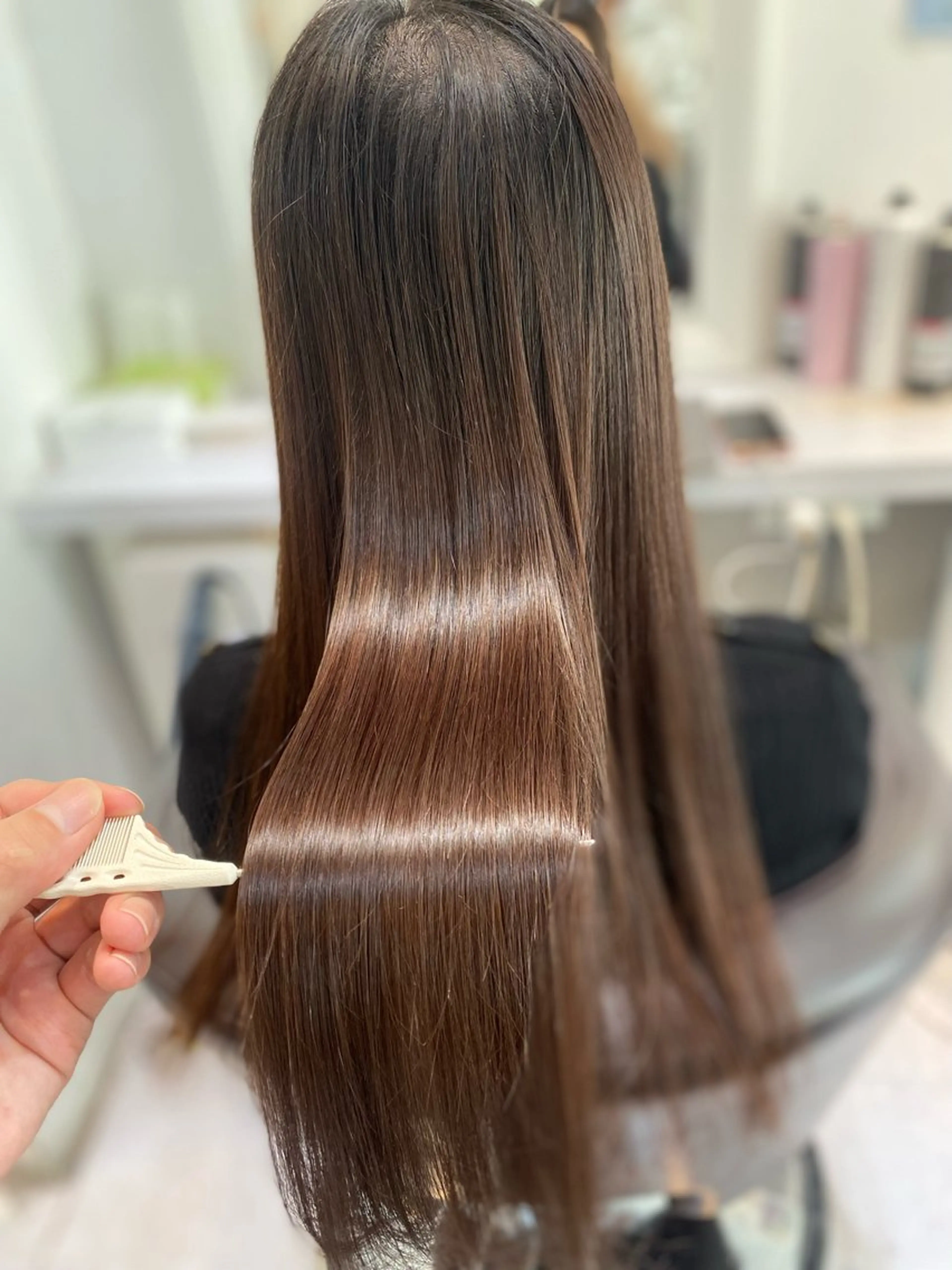 [新規限定] 【当店イチオシメニュー】 ✨髪質改善✨美髪縮毛矯正＋ケラチン補給トリートメント＋カット(メンズもOK)の写真