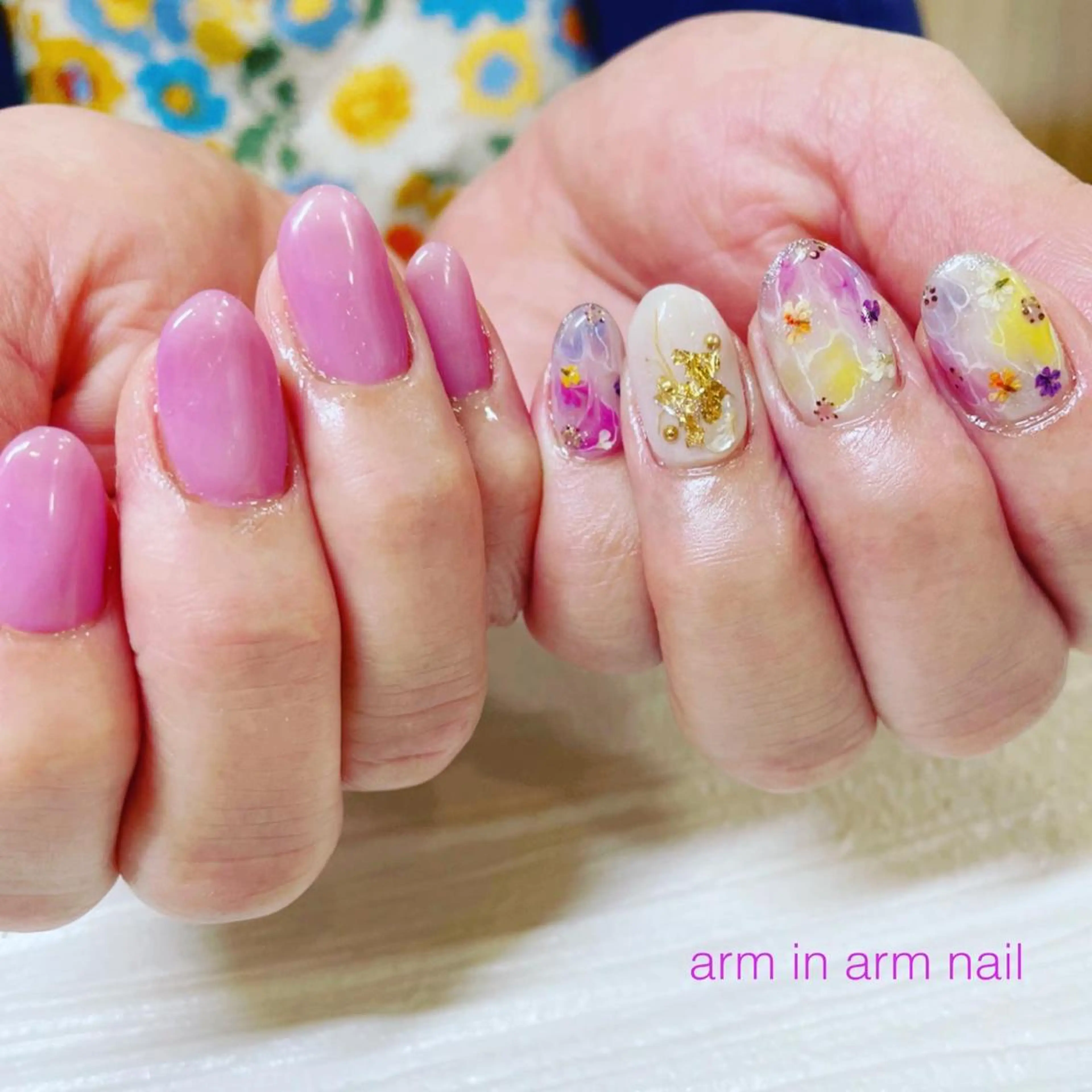 ネイル arm in arm ︎✿Yamamotoのマツエク・マツパデザイン