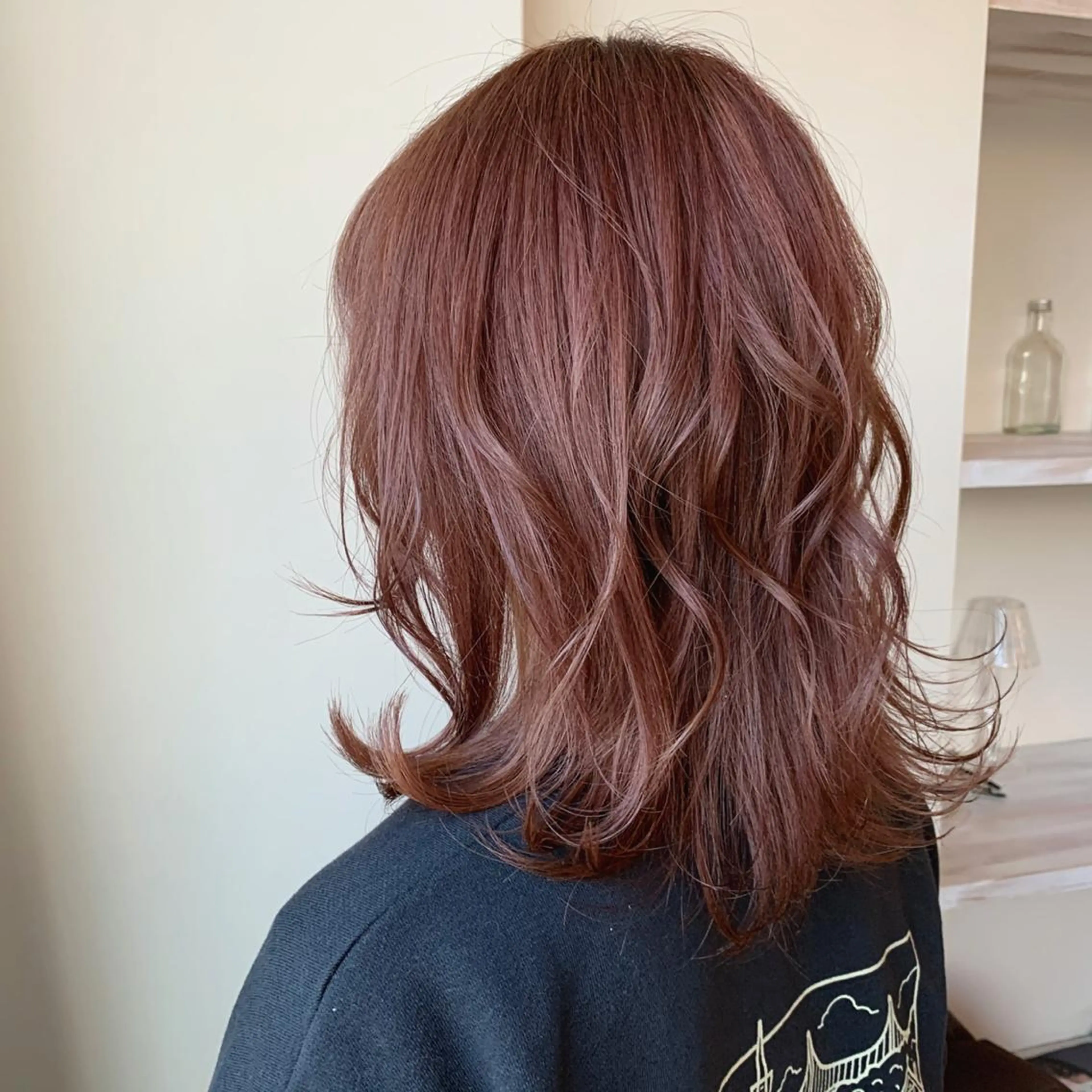 ミディアム カラー ボブウルフ／ボブ Satsuki【名駅のヘアスタイル