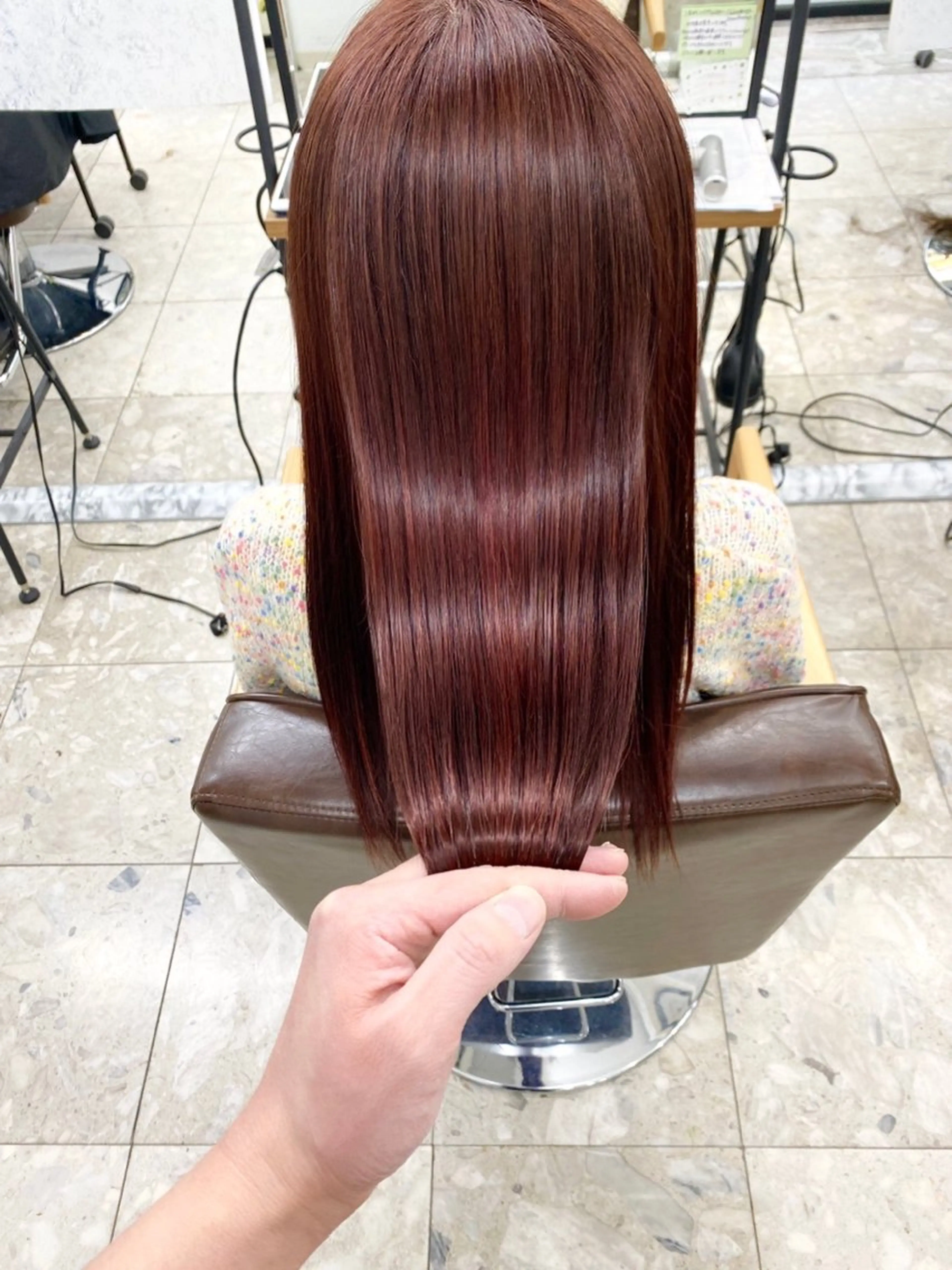 セミロング カラー パーマ 髪質改善 ストレートパーマ 髪質改善縮毛矯正 指名No.1👑のヘアスタイル