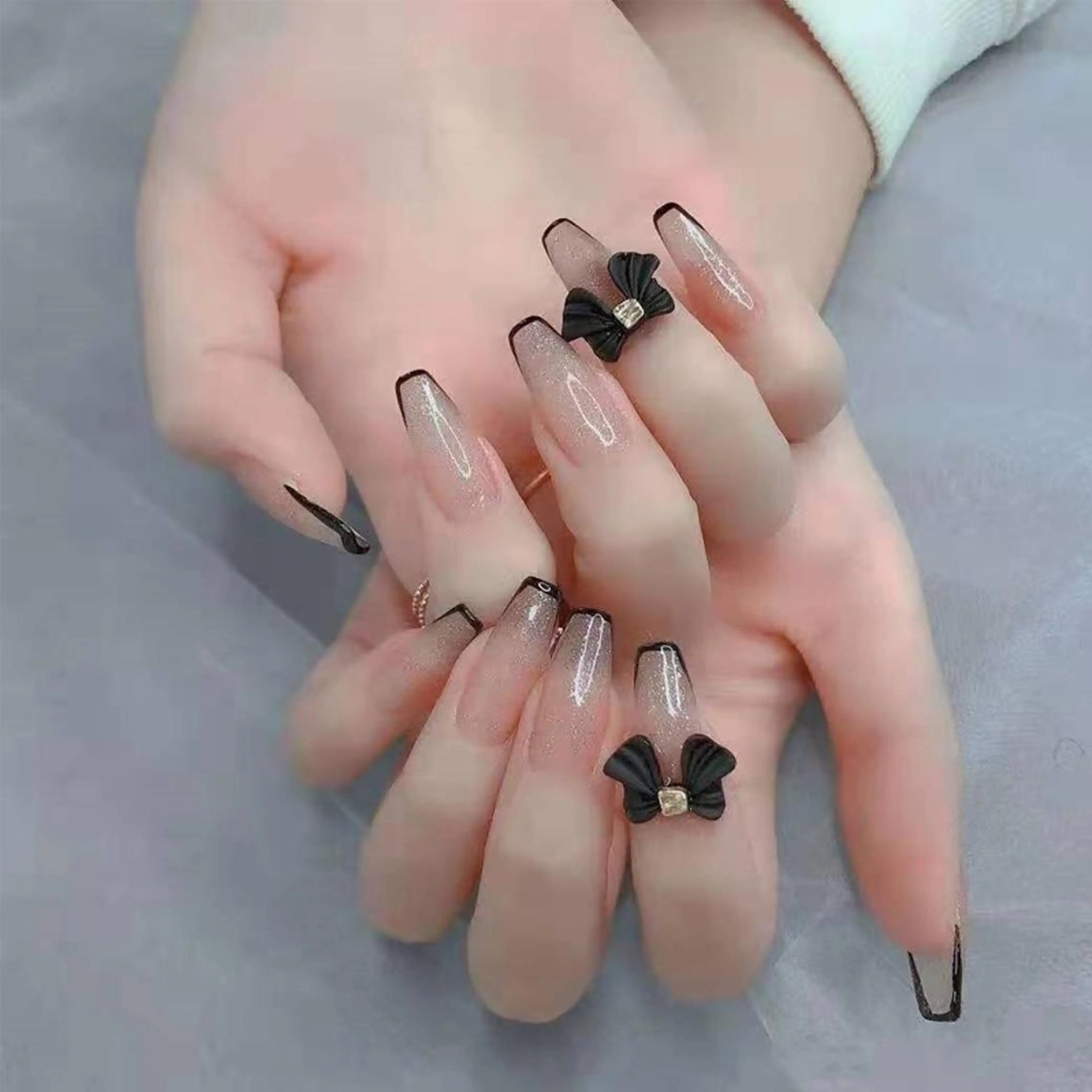 ネイル フラッシュネイル フレンチネイル ネイリストゆか💅 長さだし、深爪矯正のネイルデザイン